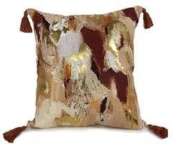 Atmacha Home And Living Cushion 45X45 cm Abstract Metallic In Orange Cushion 45 X 45