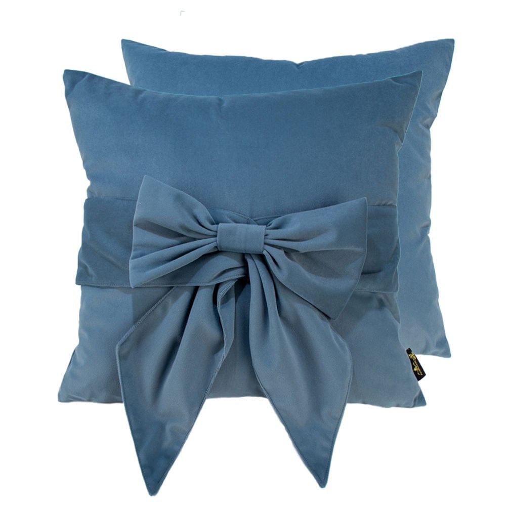 Atmacha Home And Living Cushion 45X45 cm / Blue Tiedup Bow Blue Cushion - Paul Moneypenny Collection (45x45 cm)