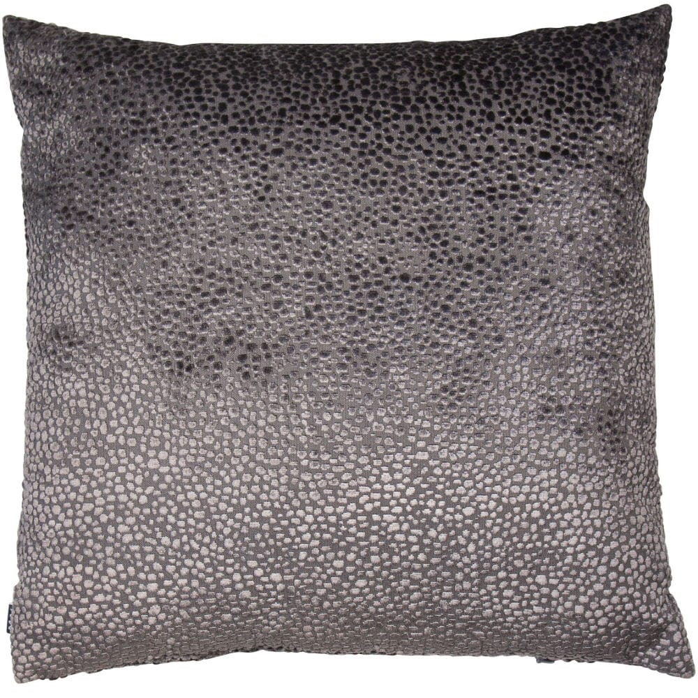 Atmacha Home And Living Cushion 56x56 cm / Grey Burnt Velvet Cushion Silver 56 X 56