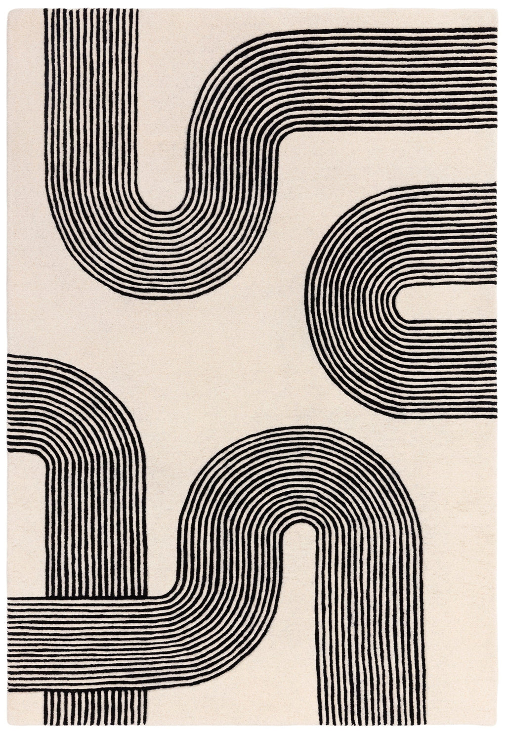 Atmacha Home And Living Rug Matrix Arches Black Rug MAX87