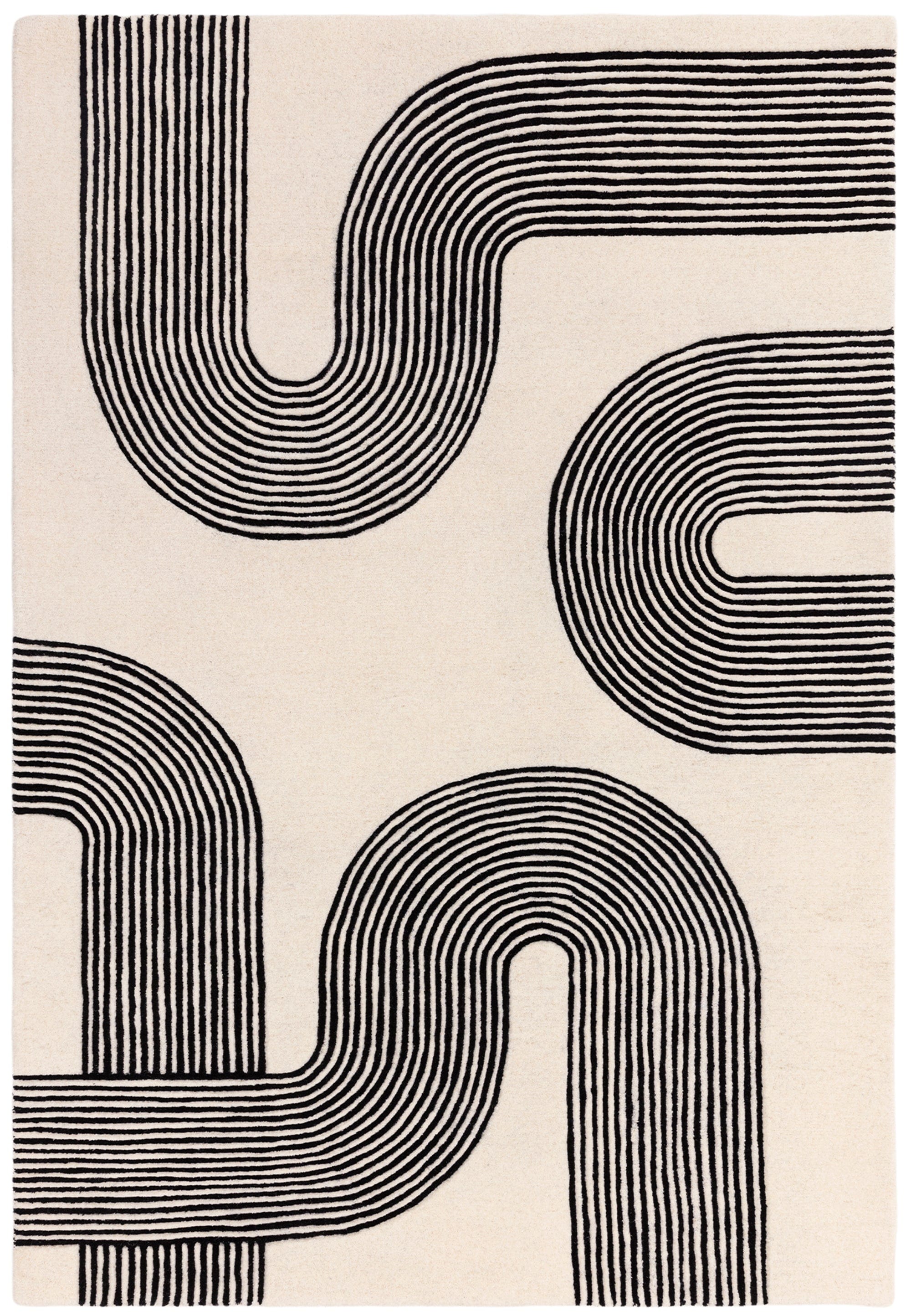 Atmacha Home And Living Rug Matrix Arches Black Rug MAX87