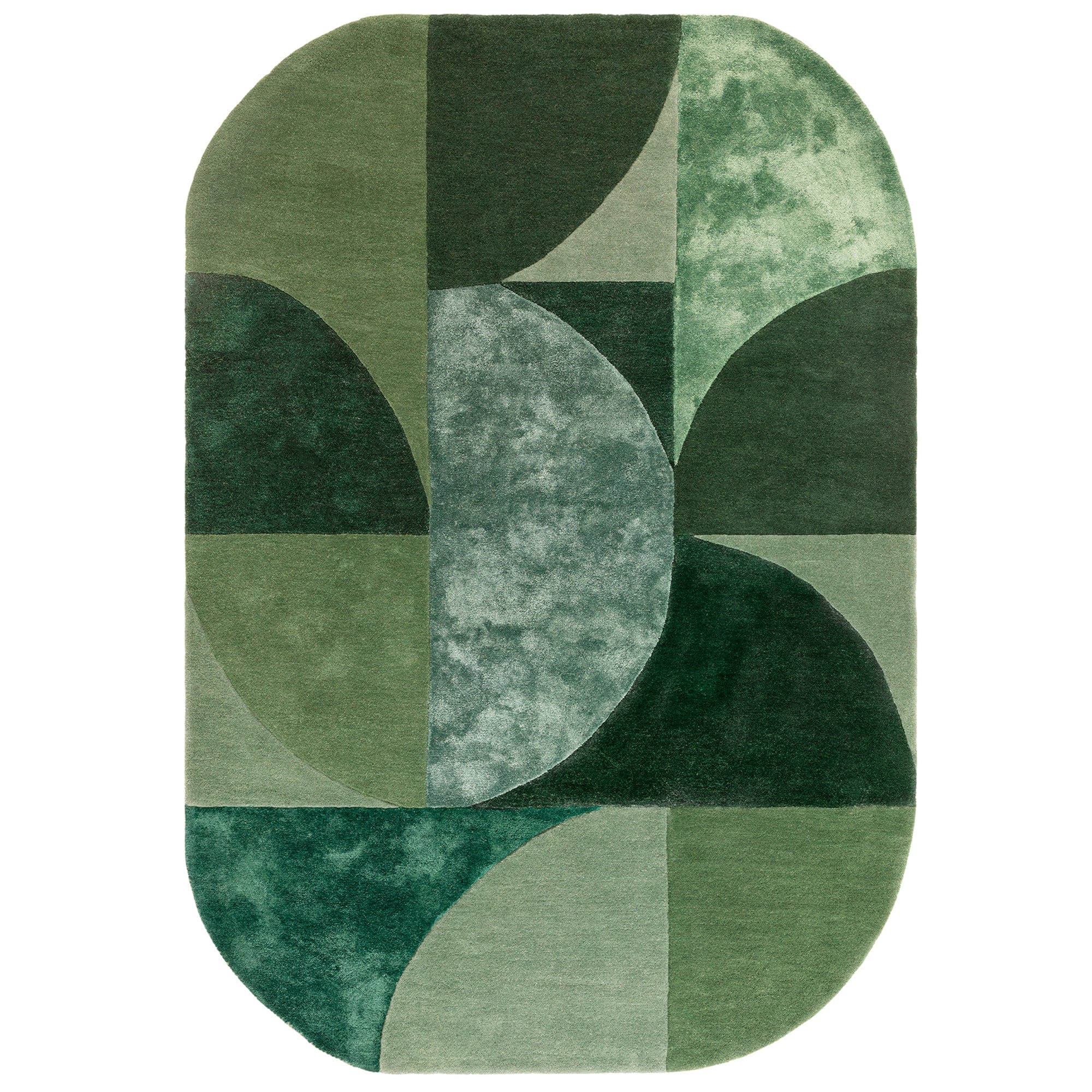 Atmacha Home And Living Rug Matrix Oval Forest Rug MAX75