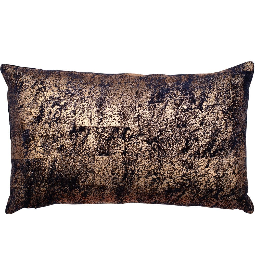 Atmacha Home & Living Cushion 35x55 cm / Navy COPPER FOIL ON NAVY VELVET Navy / 35x55 cm