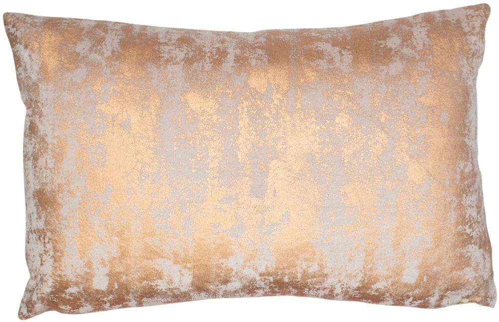 Atmacha Home & Living Cushion 35x55 cm / Silver COPPER FOIL ON PALE SILVER VELVET Silver / 35x55 cm