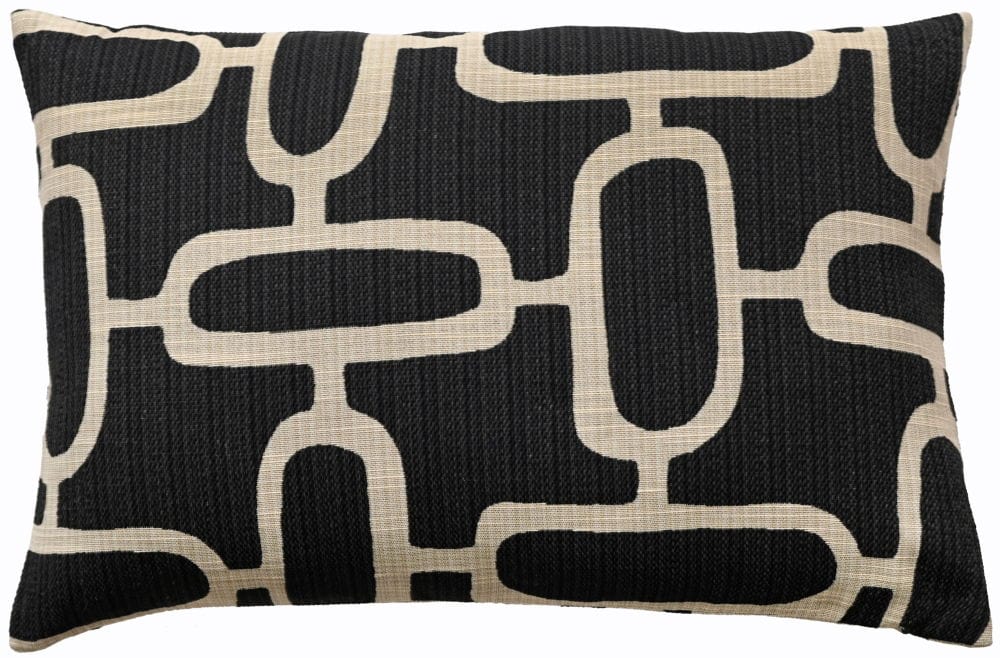 Atmacha Home & Living Cushion 40x60 cm / Black ABSTRACT CHAINS JACQUARD BLACK 40 X 60 Black / 40x60 cm