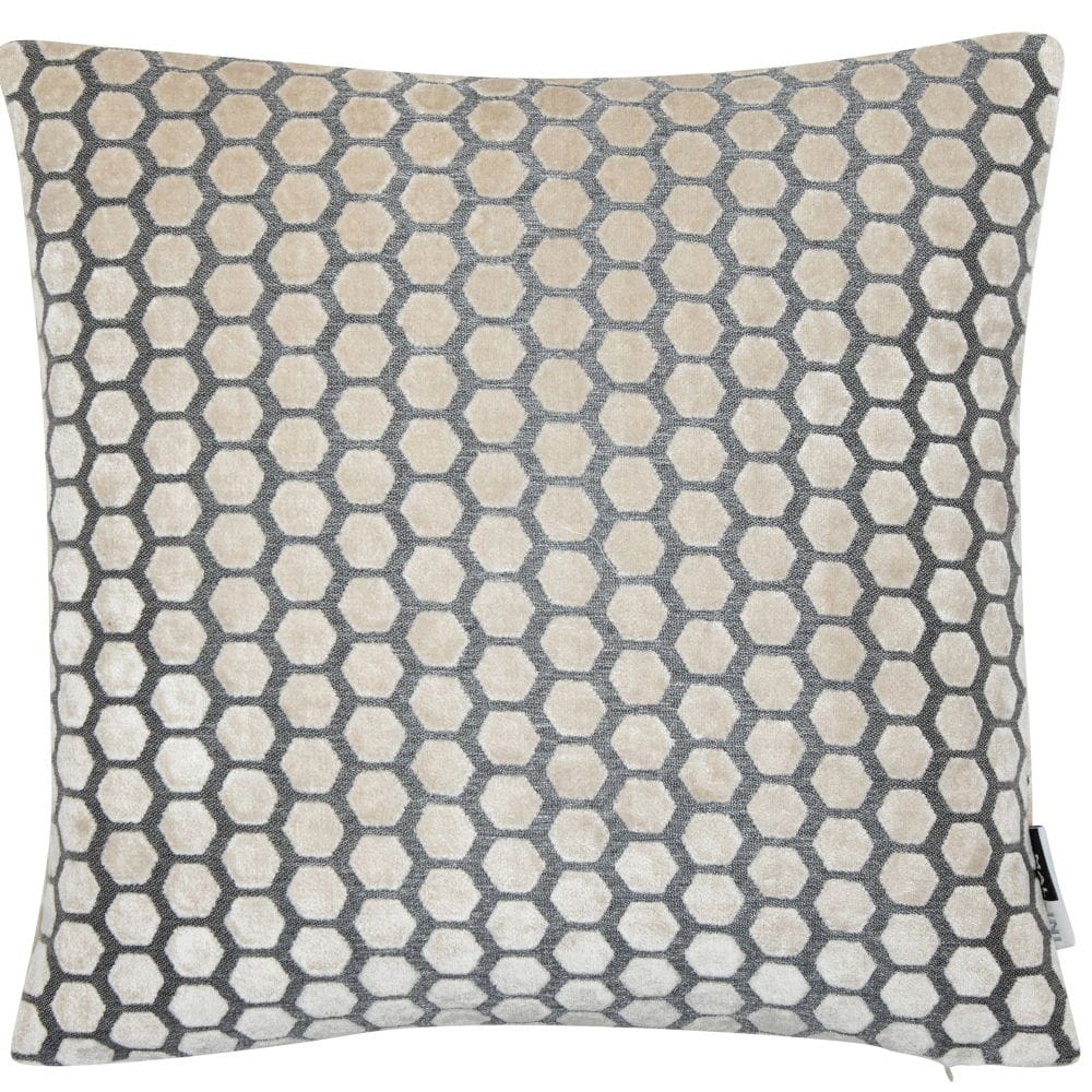 Atmacha Home & Living Cushion 56x56 cm / Cream LARGE HEX CUT VELVET CREAM / 56x56 cm