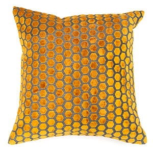 Atmacha Home & Living Cushion 56x56 cm / Gold LARGE HEX CUT  VELVET GOLD / 56x56 cm