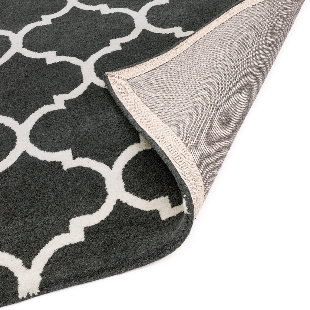 Herhits.com -  Rug 080x150 Albany Ogee Charcoal Modern Rug
