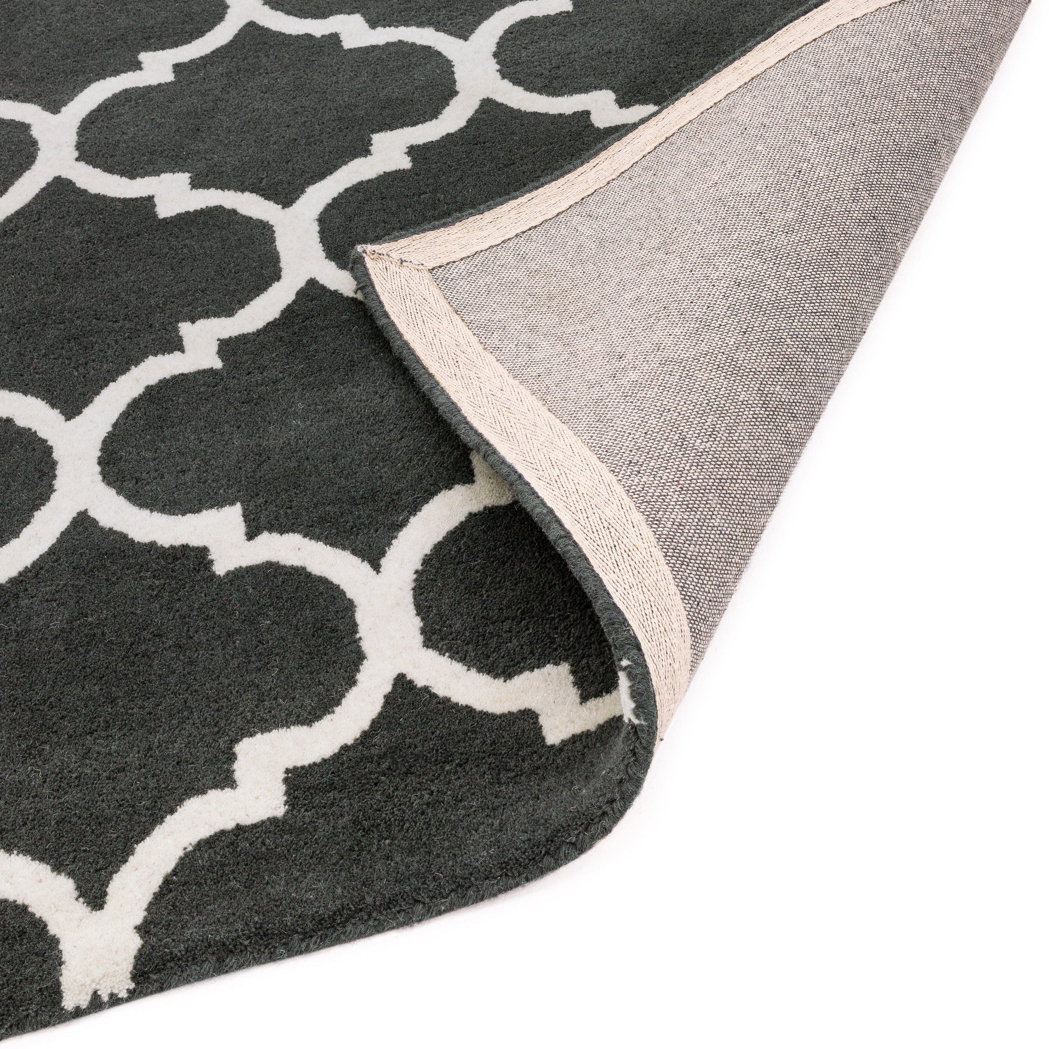 Herhits.com -  Rug 080x150 Albany Ogee Charcoal Modern Rug