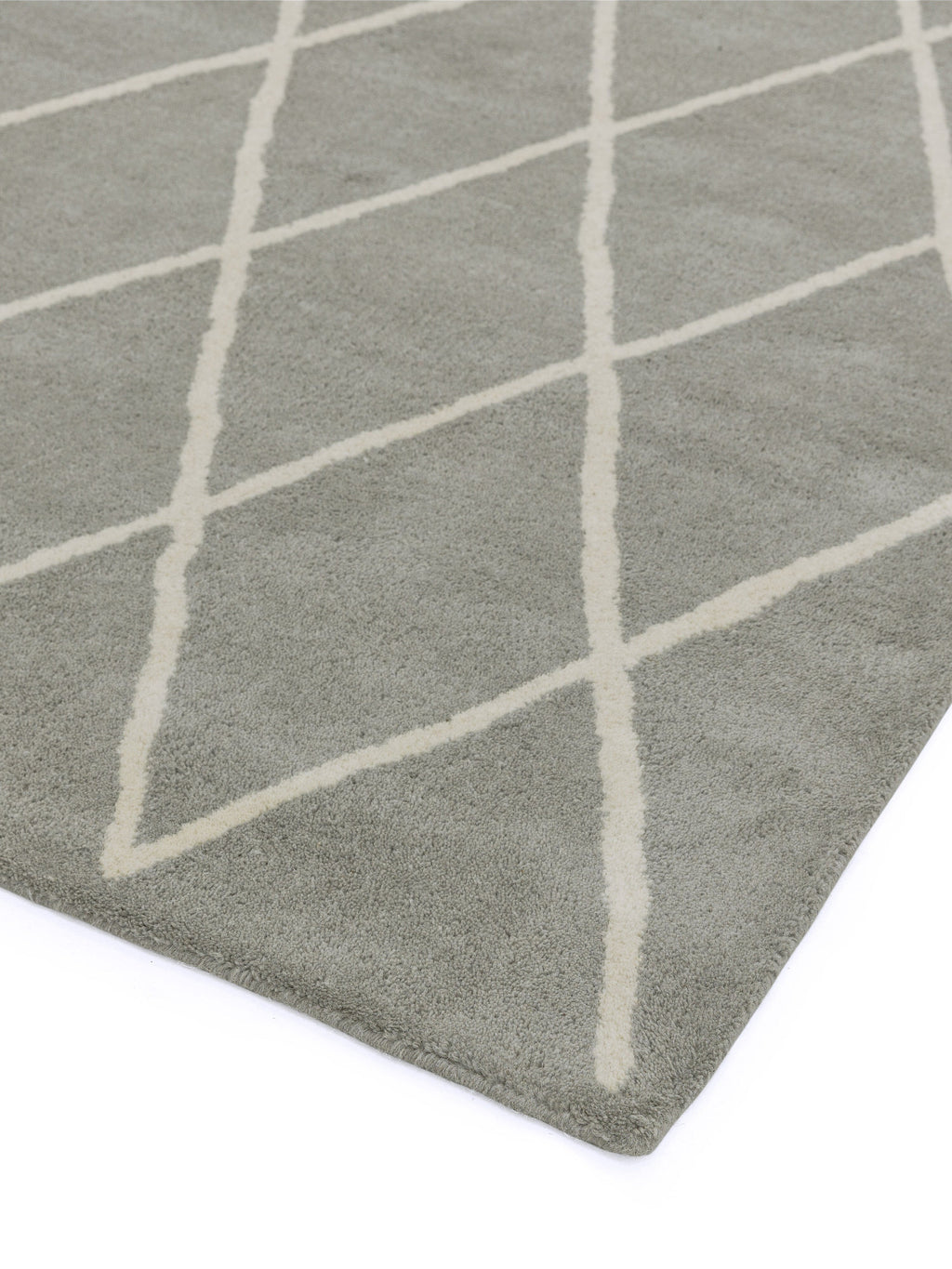 Herhits.com -  Rug Albany Diamond Silver Modern Rug