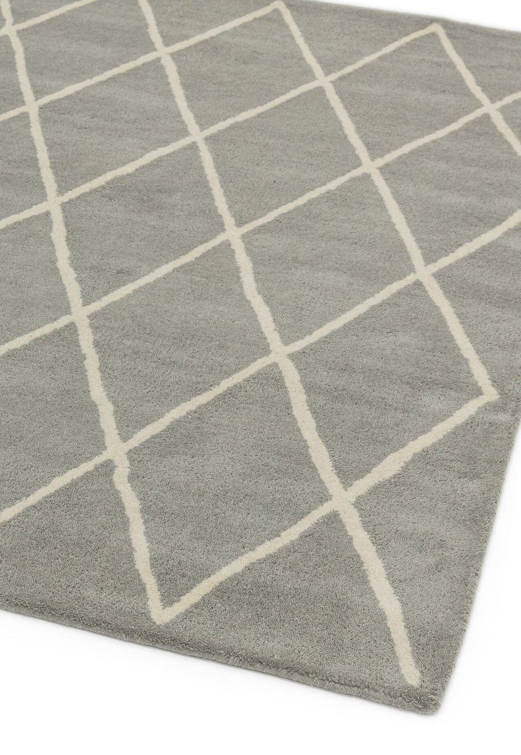 Herhits.com -  Rug Albany Diamond Silver Modern Rug