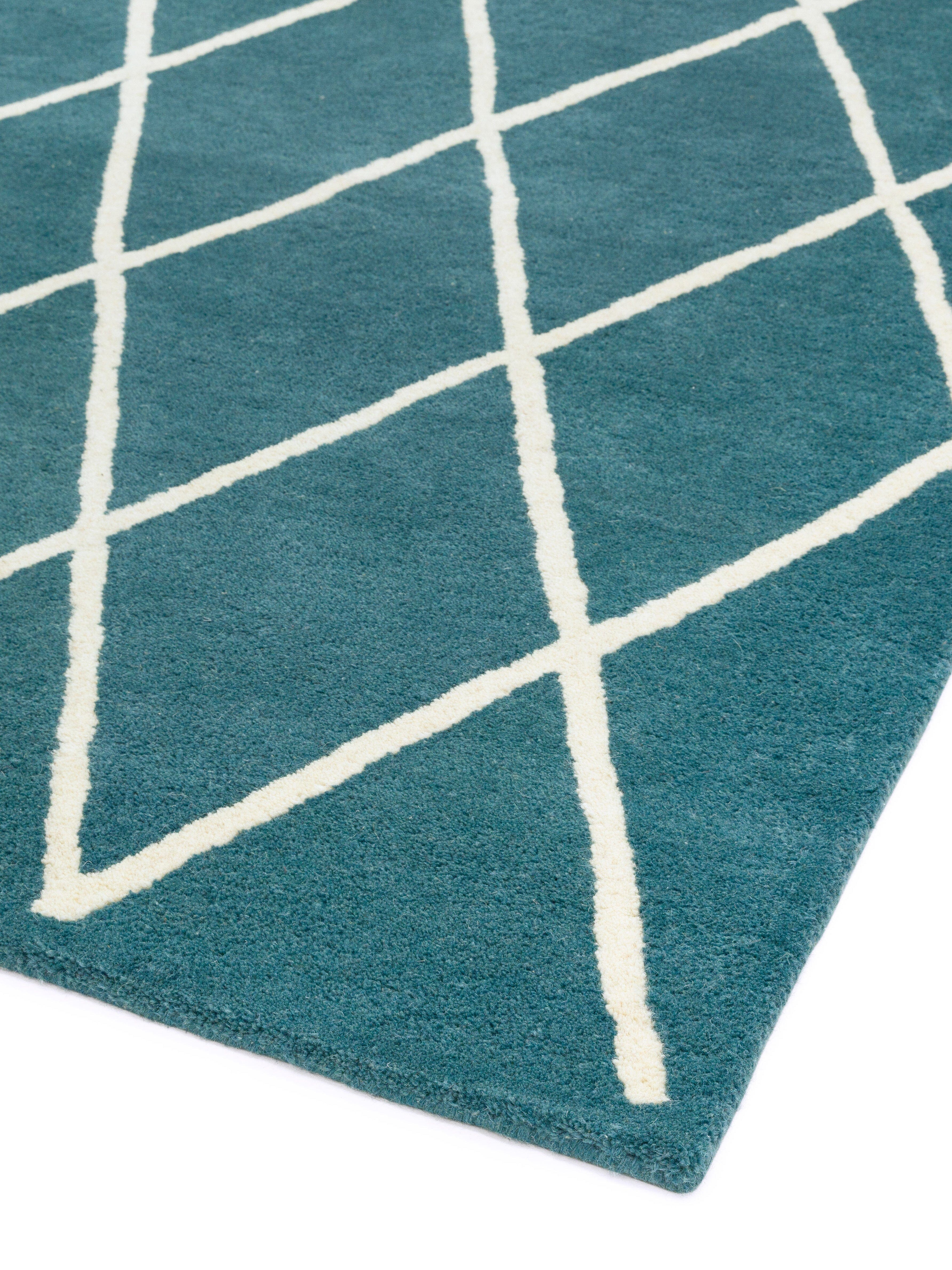 Herhits.com -  Rug Albany Diamond Teal Modern Rug