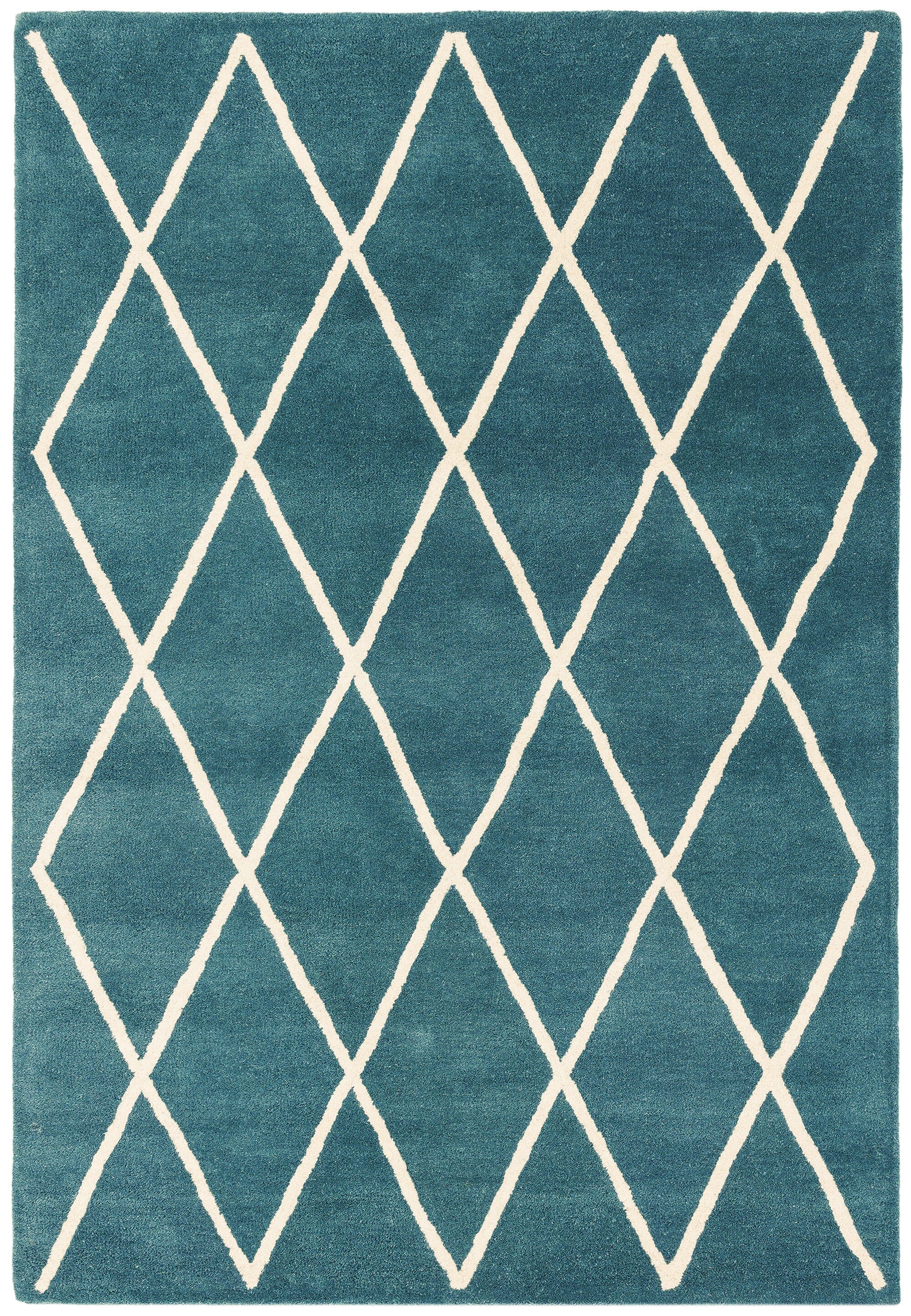 Herhits.com -  Rug Albany Diamond Teal Modern Rug