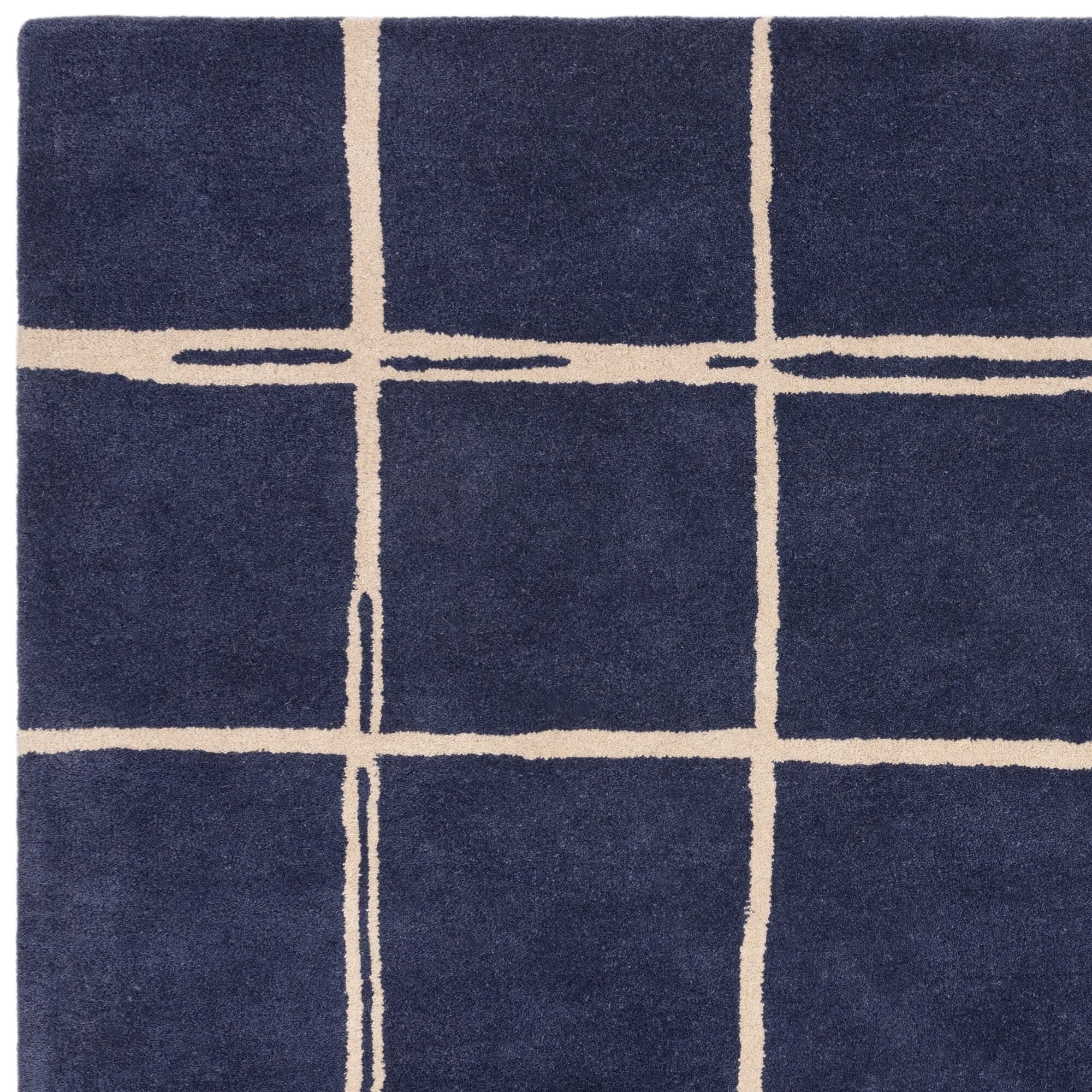 Herhits.com -  Rug Albany Grid Marine Rug Modern Rug