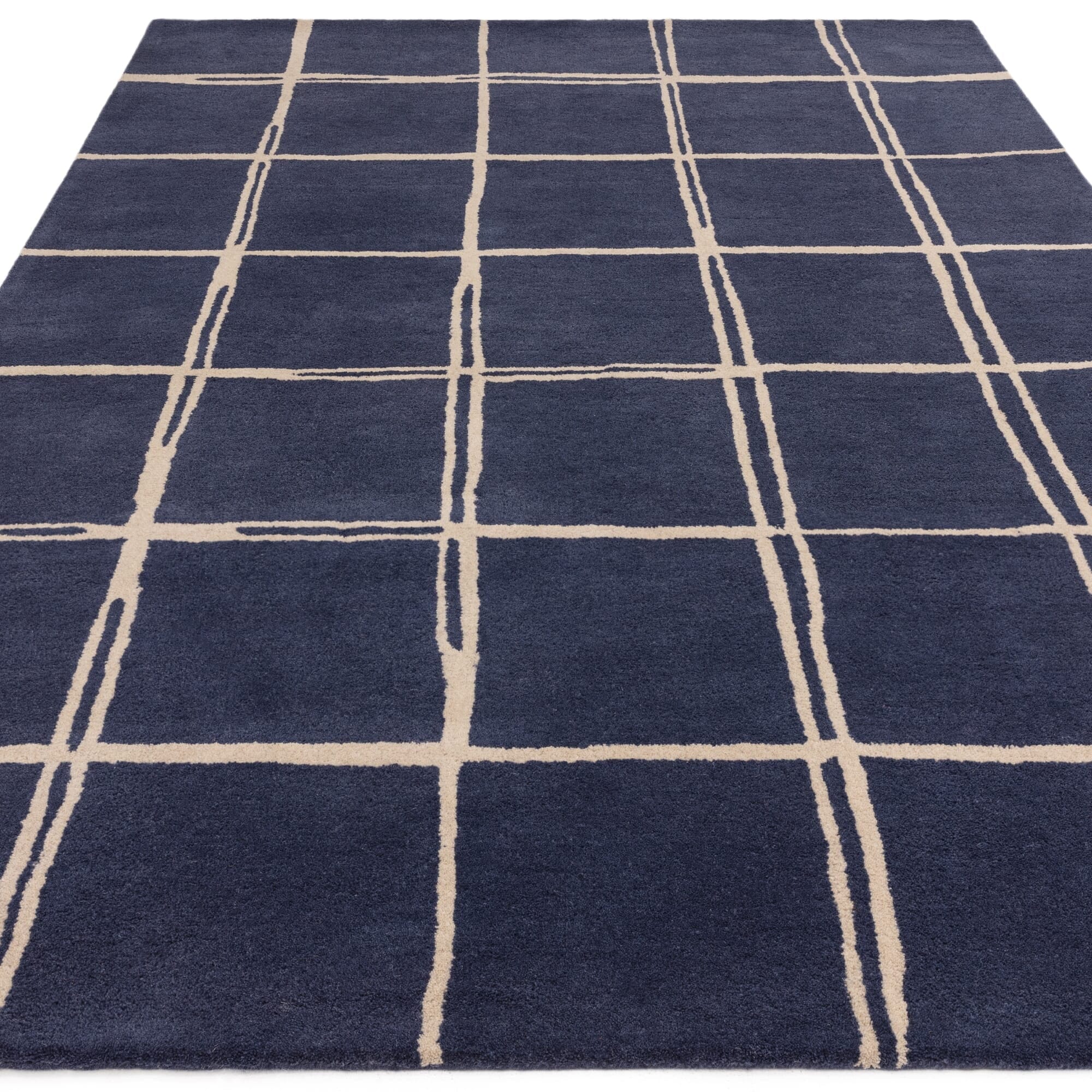 Herhits.com -  Rug Albany Grid Marine Rug Modern Rug