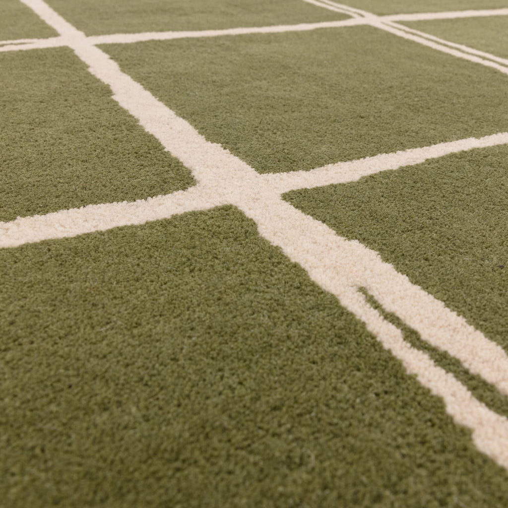 Herhits.com -  Rug Albany Grid Olive Rug Modern Rug