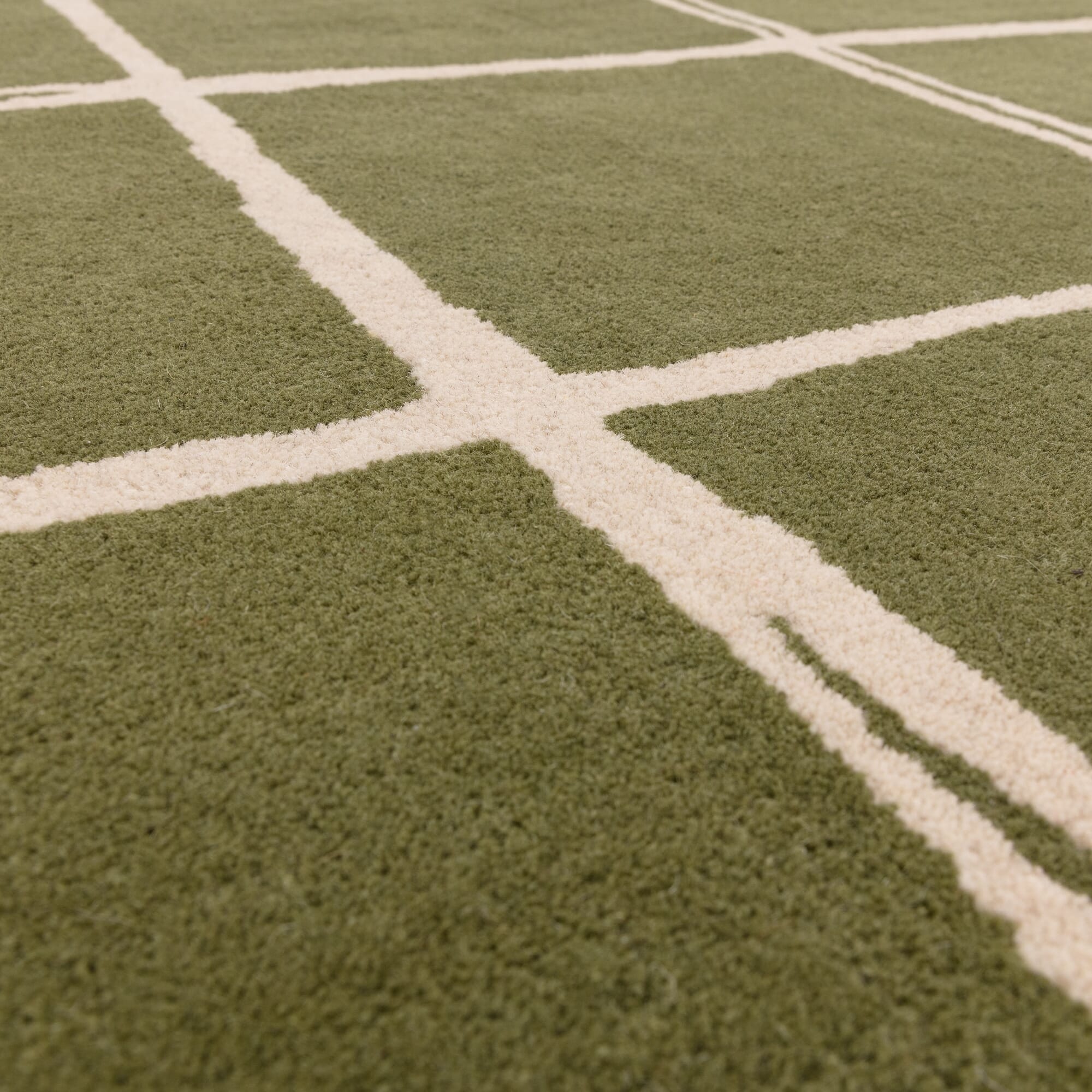 Herhits.com -  Rug Albany Grid Olive Rug Modern Rug