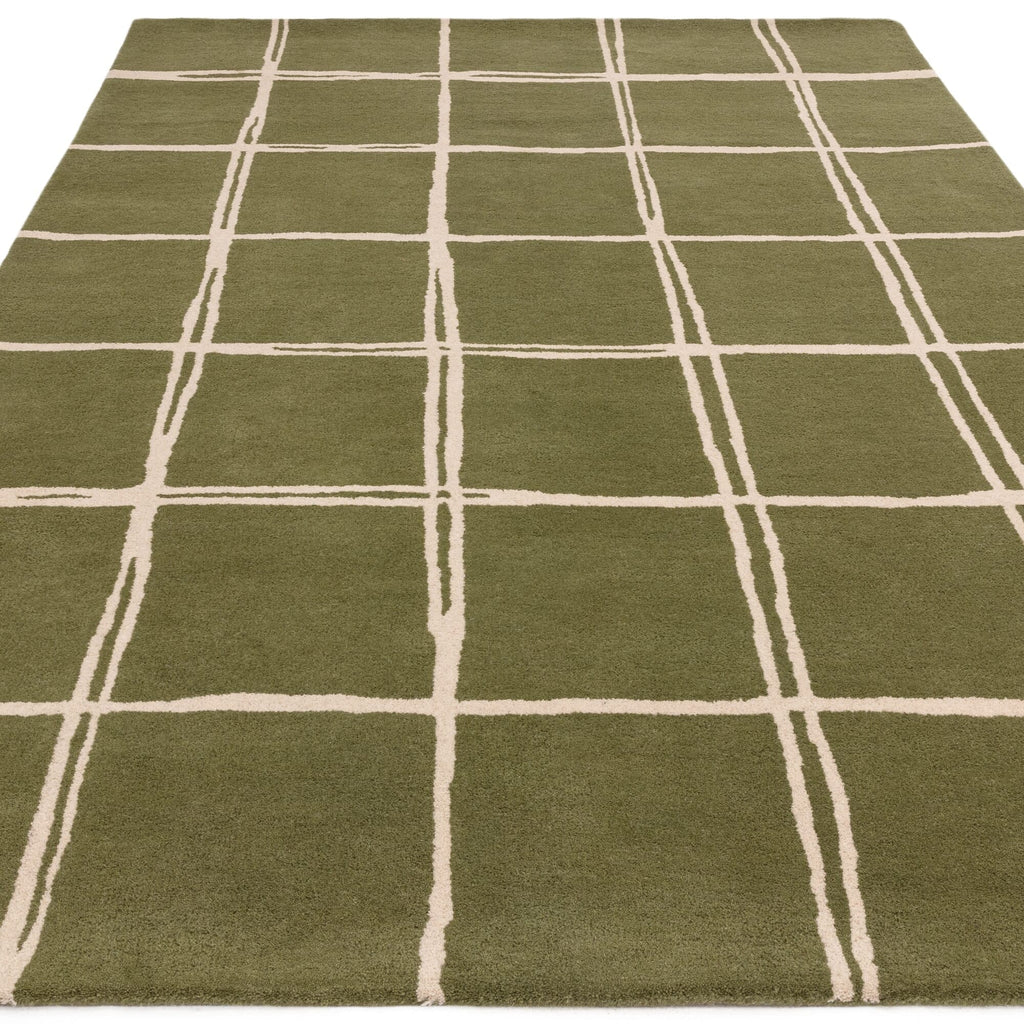 Herhits.com -  Rug Albany Grid Olive Rug Modern Rug
