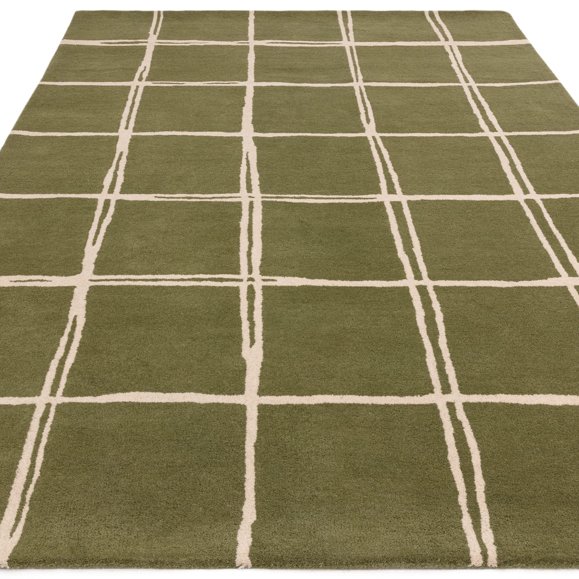Herhits.com -  Rug Albany Grid Olive Rug Modern Rug
