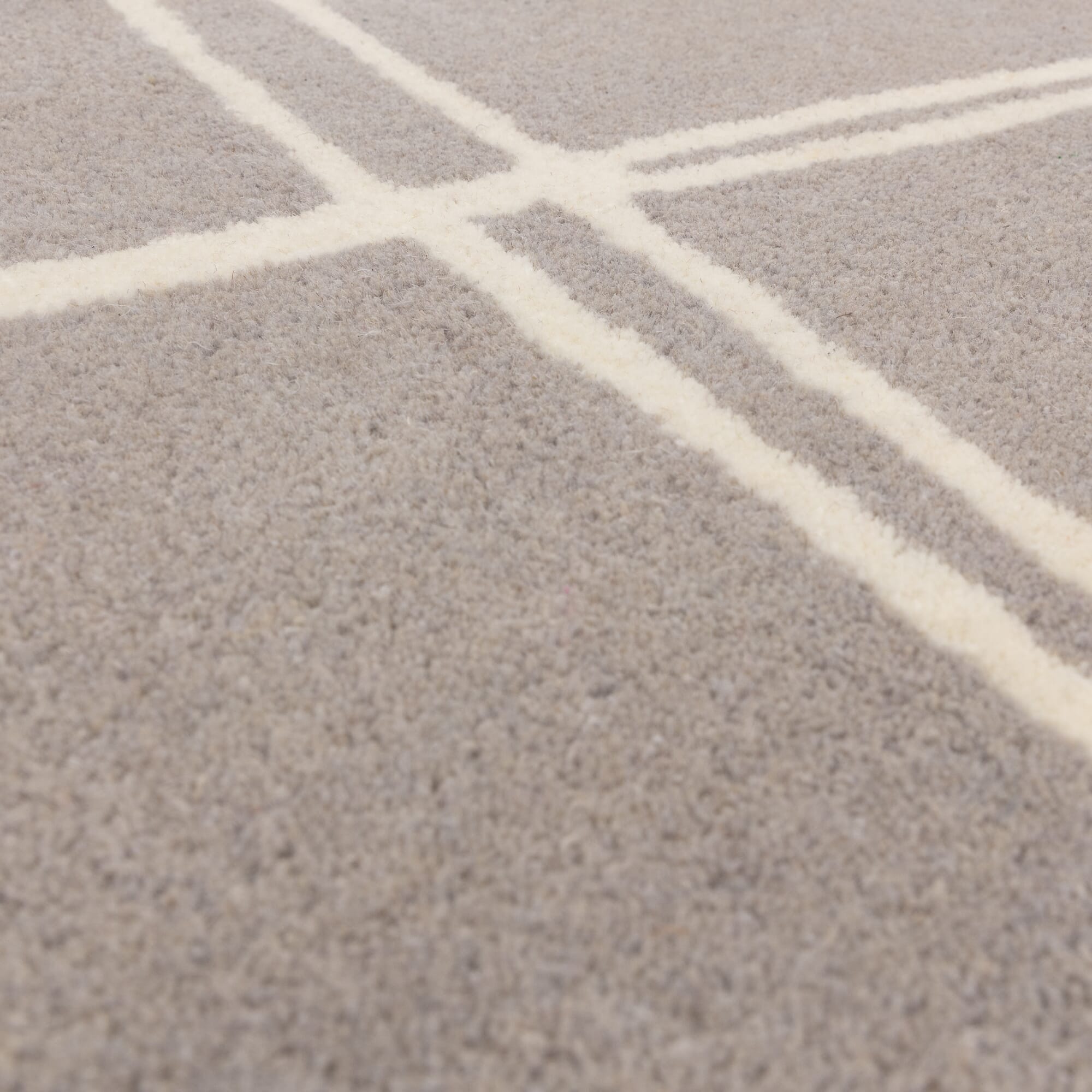 Herhits.com -  Rug Albany Grid Silver Rug Modern Rug