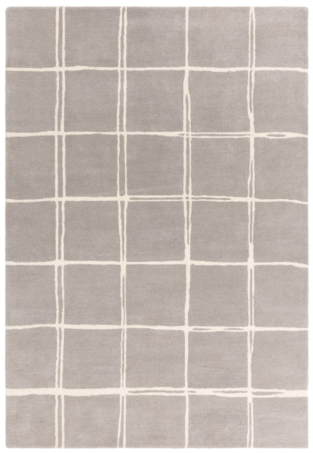 Herhits.com -  Rug Albany Grid Silver Rug Modern Rug