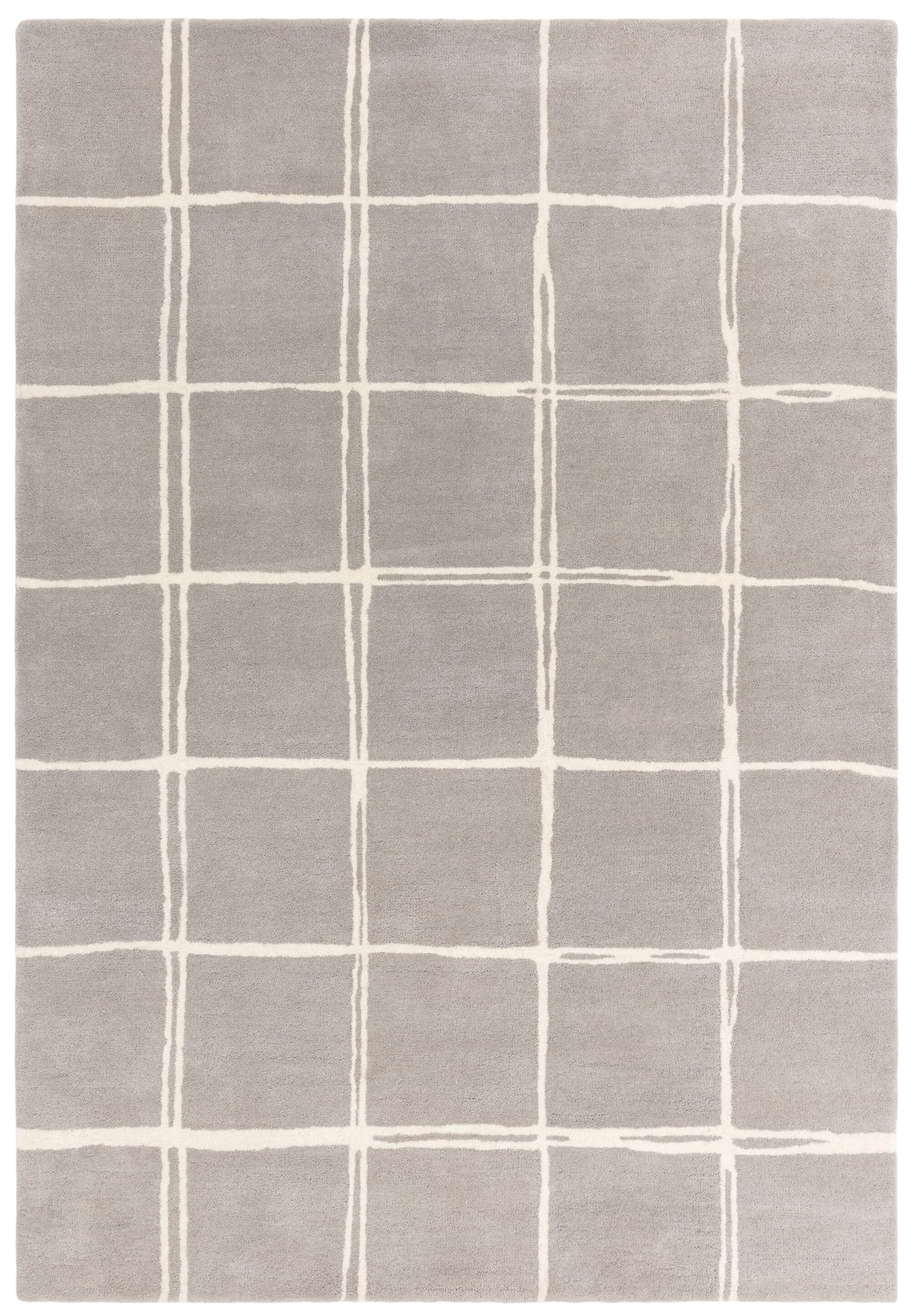 Herhits.com -  Rug Albany Grid Silver Rug Modern Rug