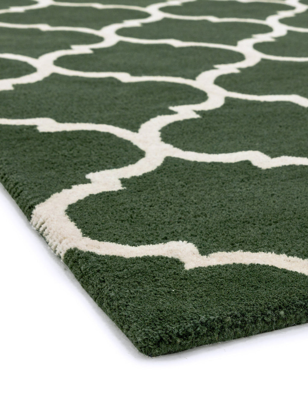 Herhits.com -  Rug Albany Ogee Green Modern Rug
