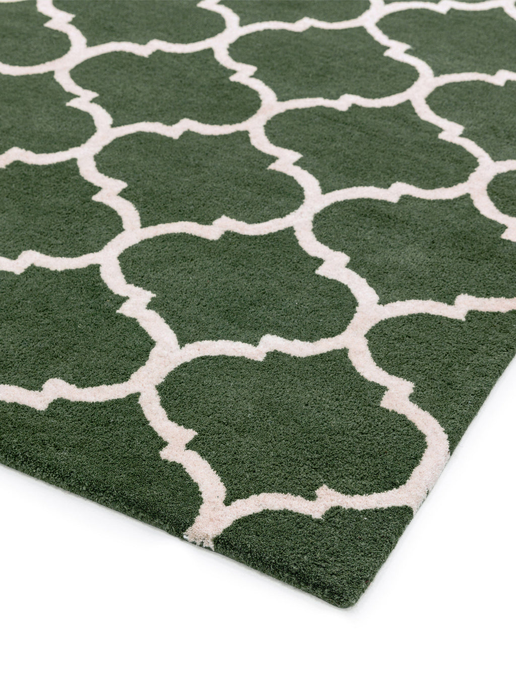 Herhits.com -  Rug Albany Ogee Green Modern Rug