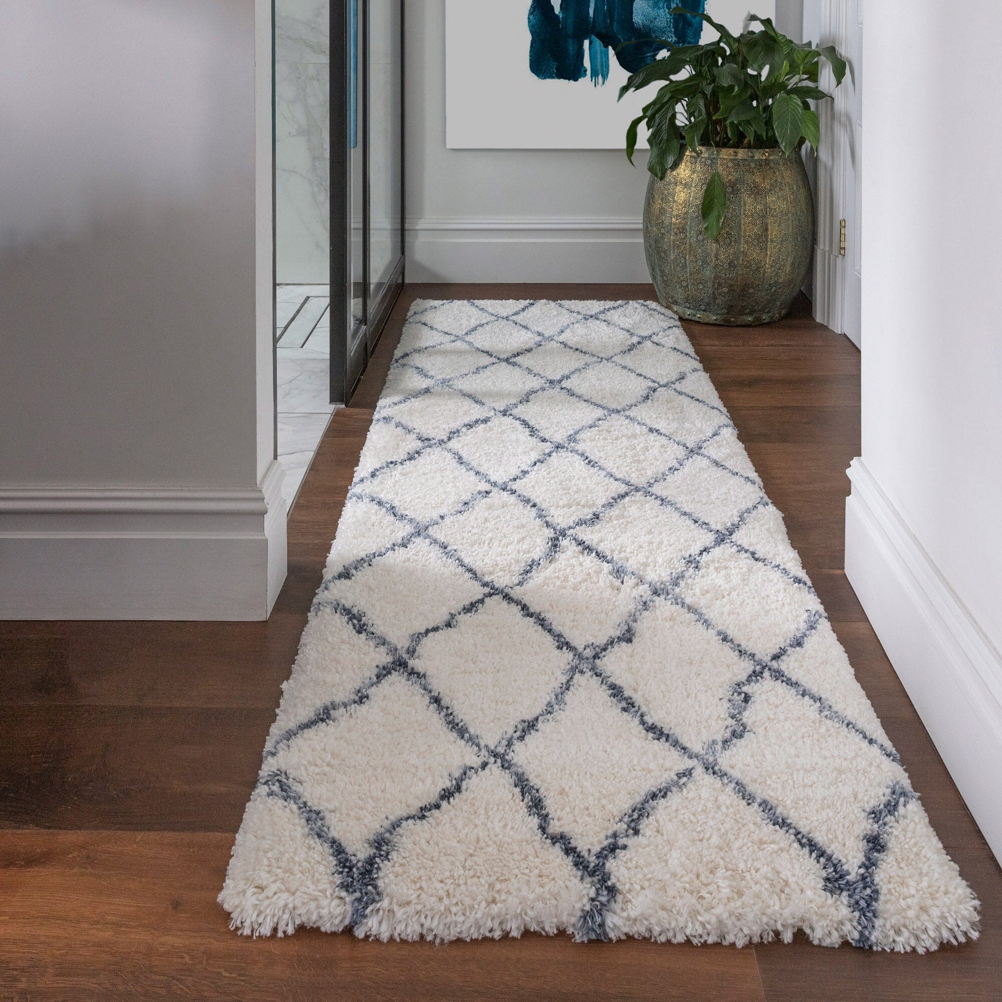 Herhits.com -  Rug Alto AL03 Cream & Blue Boho Rug