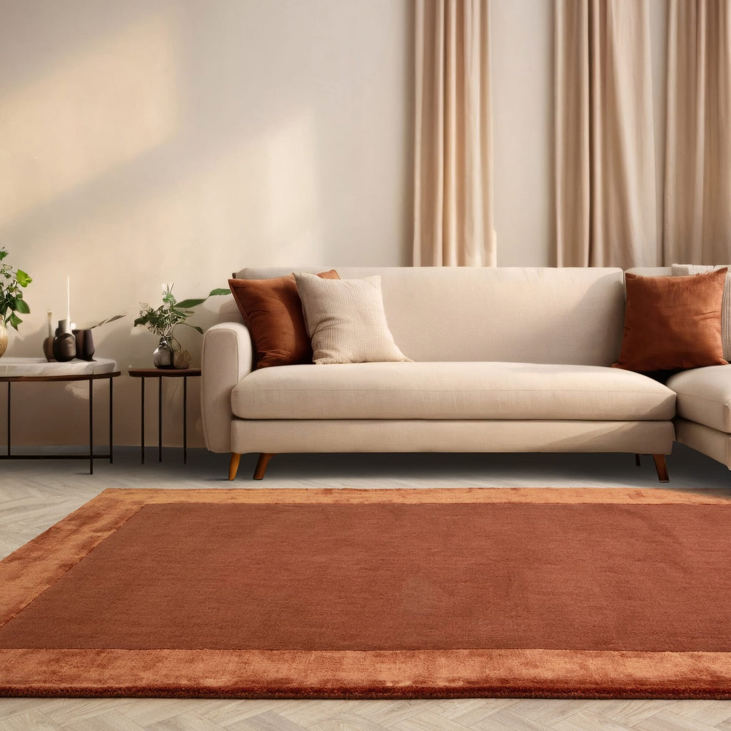 Herhits.com -  Rug Ascot Rust Plain Rug