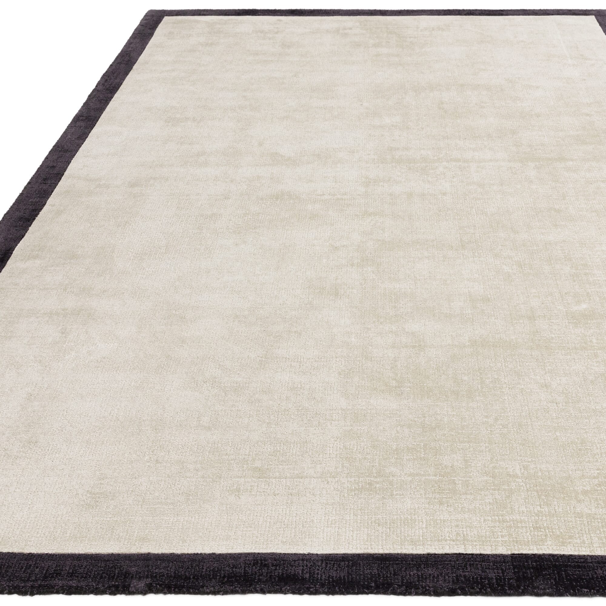 Herhits.com -  Rug Blade Border Putty/Charcoal 10 Plain Rug