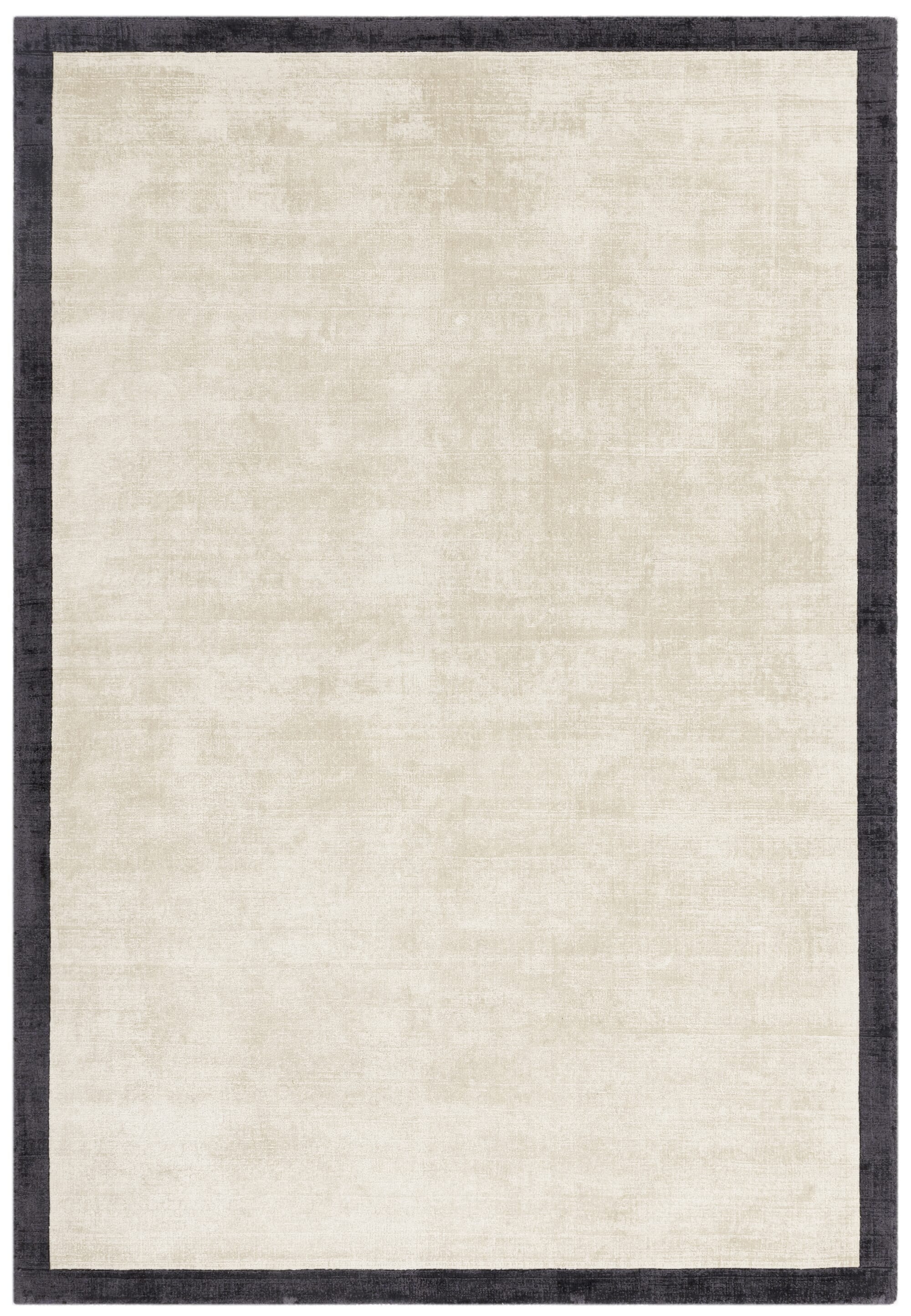 Herhits.com -  Rug Blade Border Putty/Charcoal 10 Plain Rug