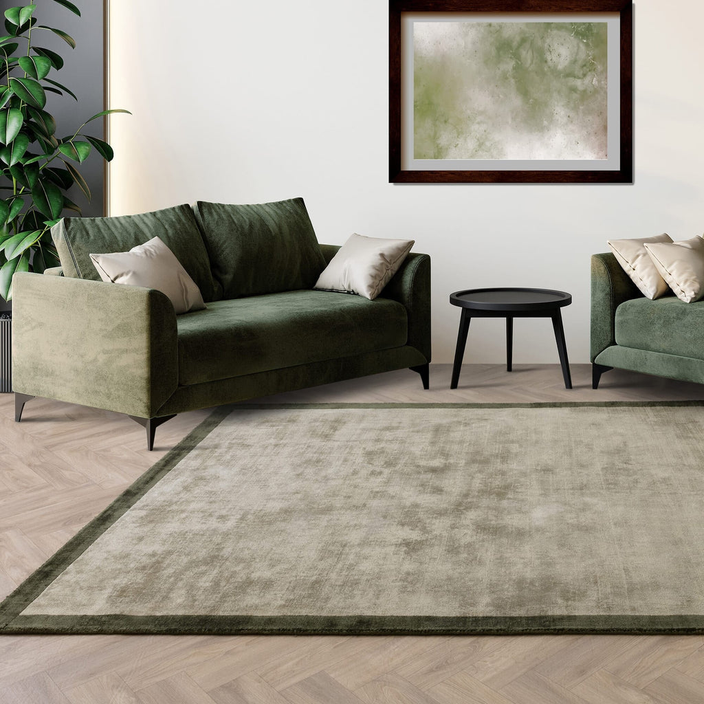 Herhits.com -  Rug Blade Border Sage/Olive 05 Plain Rug
