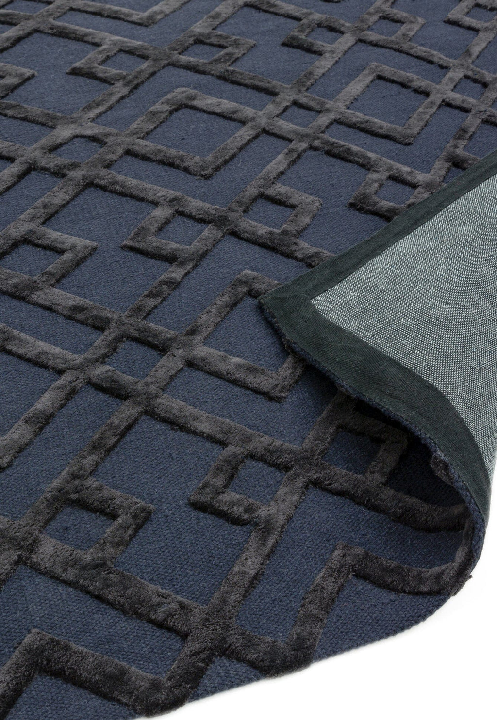 Herhits.com -  Rug Dixon Black Trellis Modern Rug