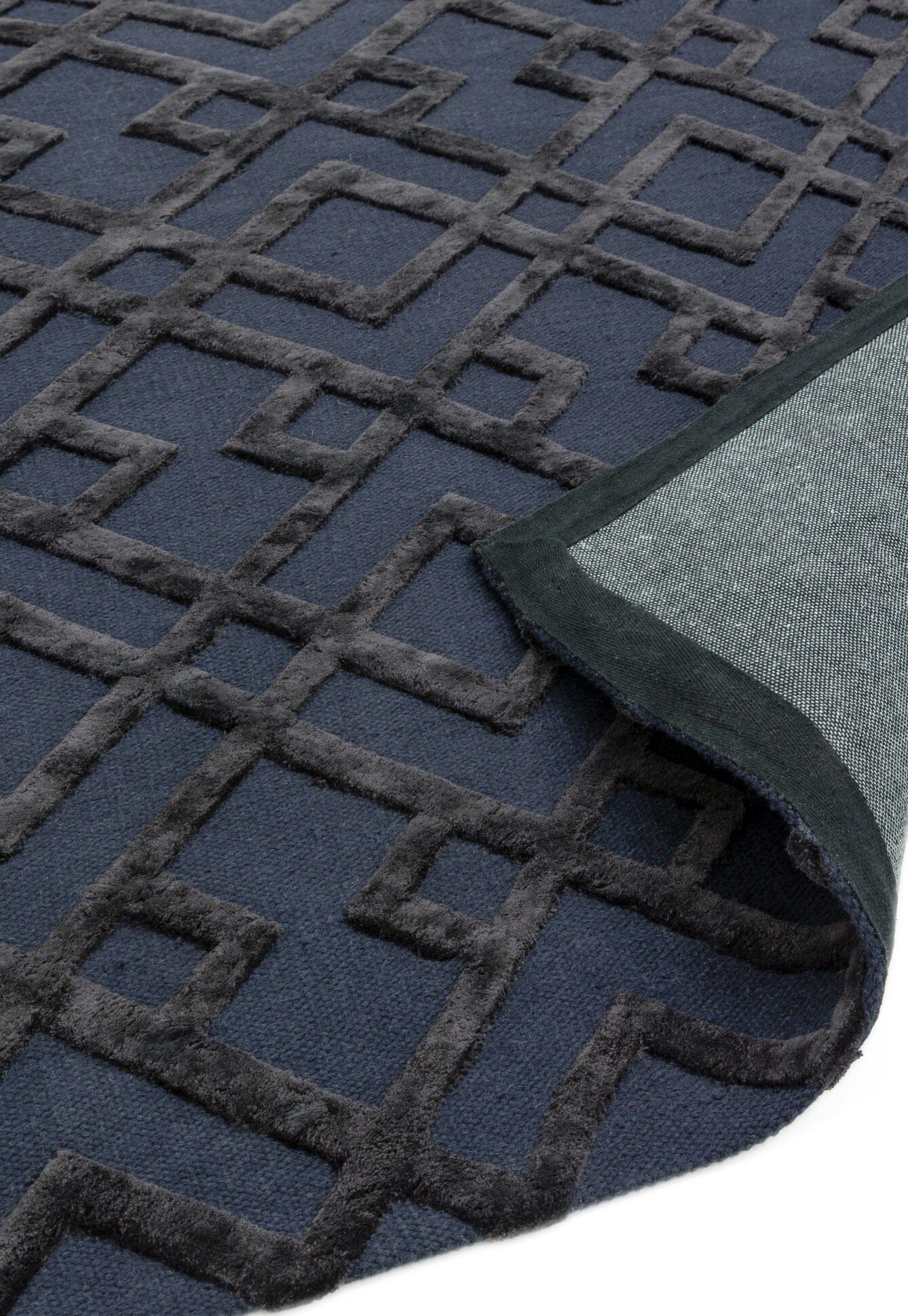 Herhits.com -  Rug Dixon Black Trellis Modern Rug