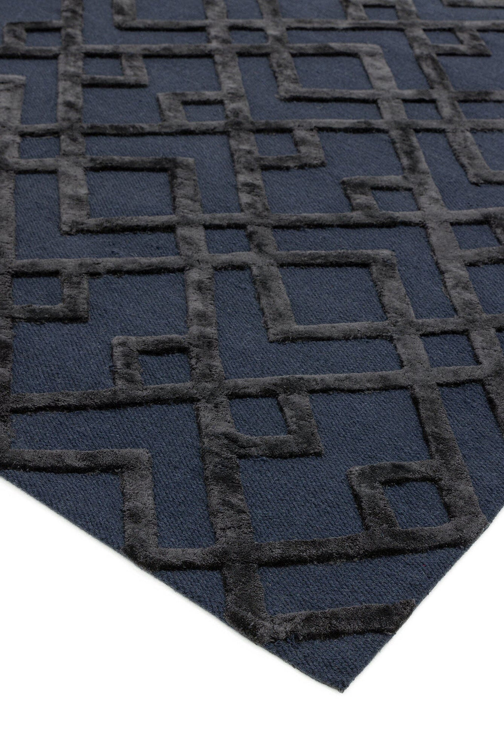 Herhits.com -  Rug Dixon Black Trellis Modern Rug