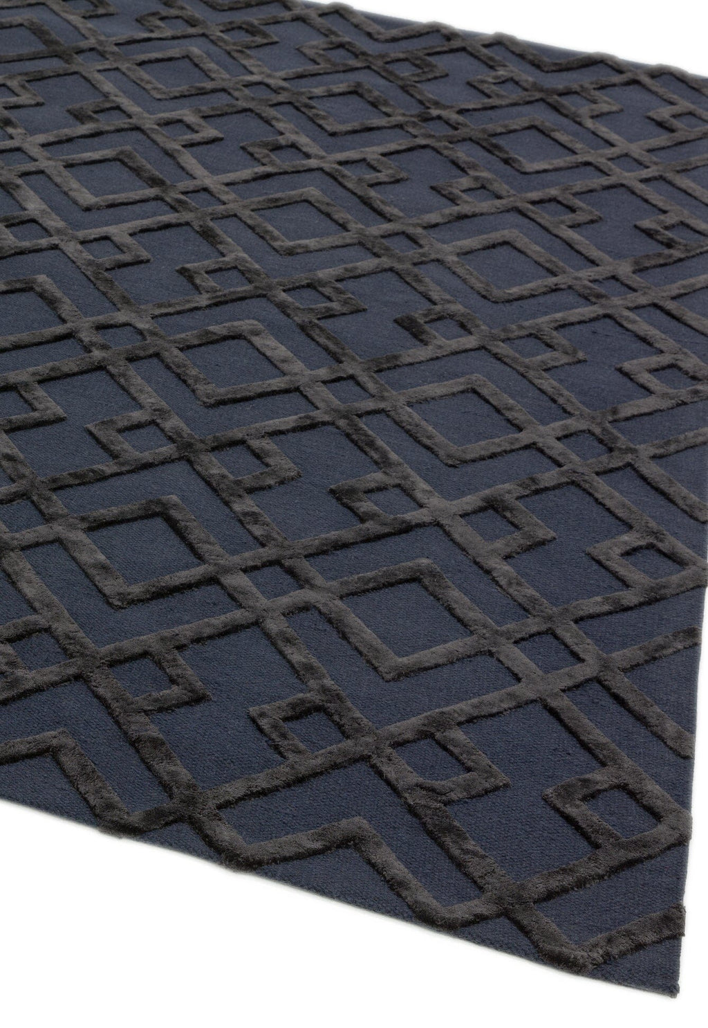 Herhits.com -  Rug Dixon Black Trellis Modern Rug