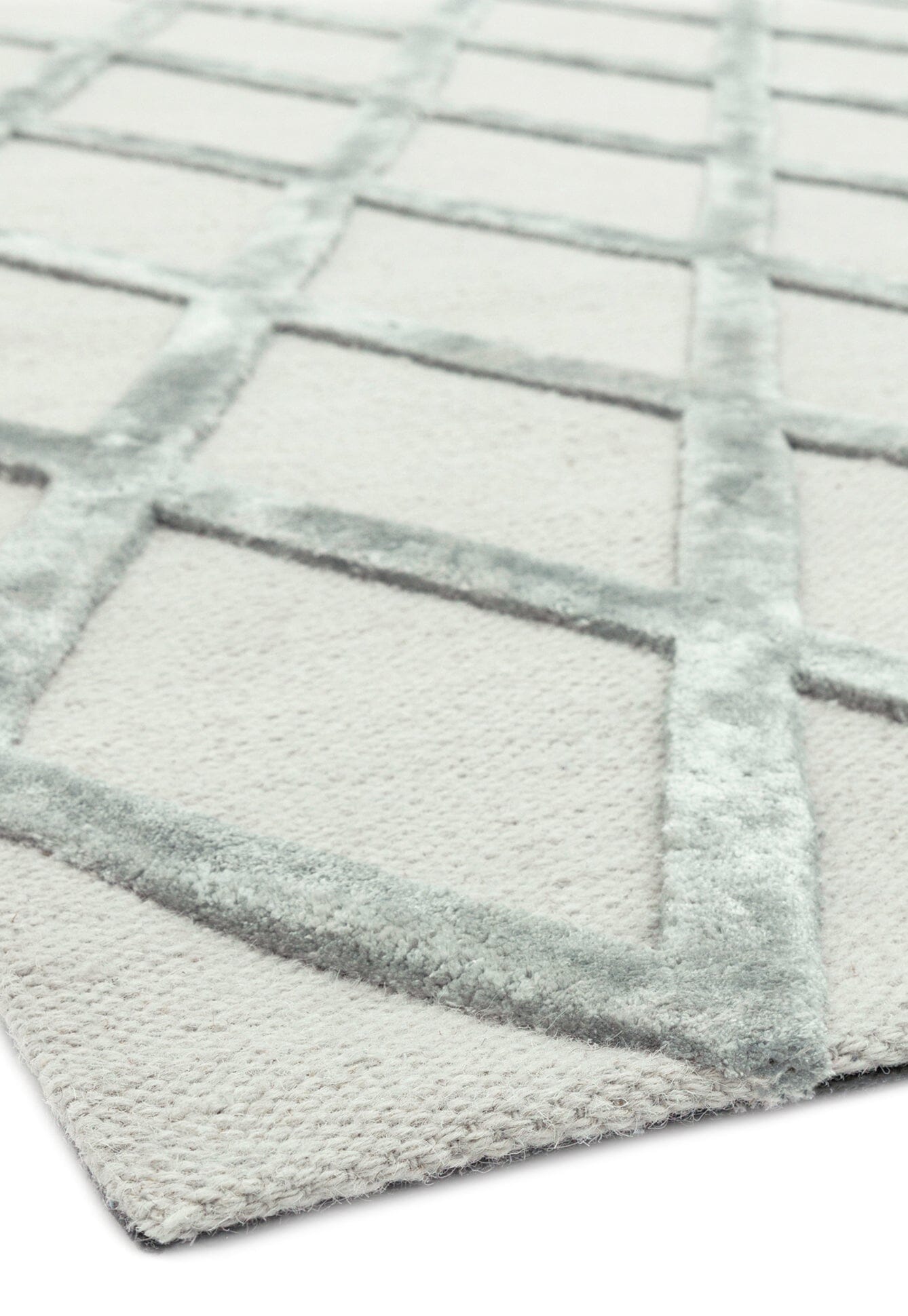 Herhits.com -  Rug Dixon Silver Diamond Modern Rug