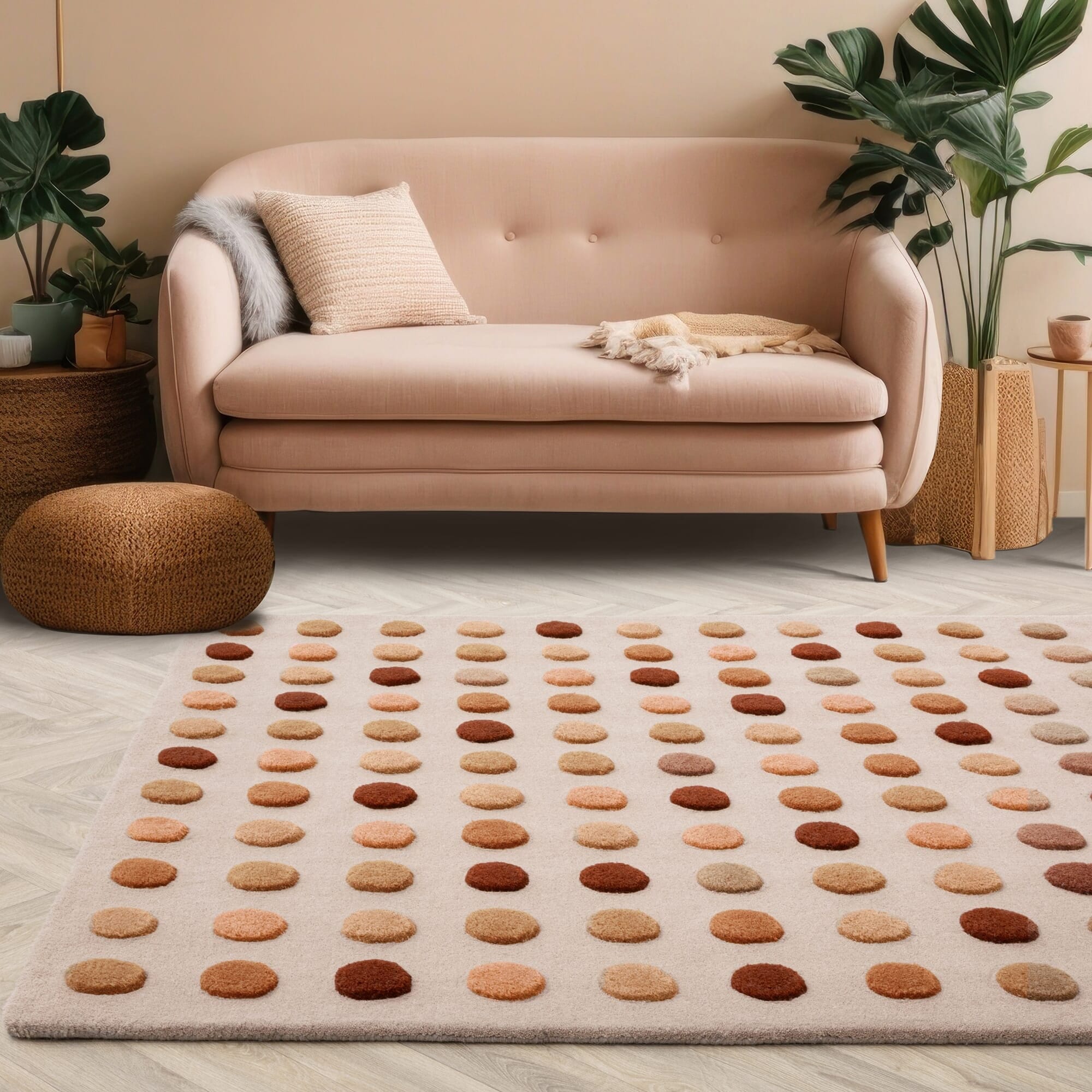 Herhits.com -  Rug Dotty Earthy Modern Rug
