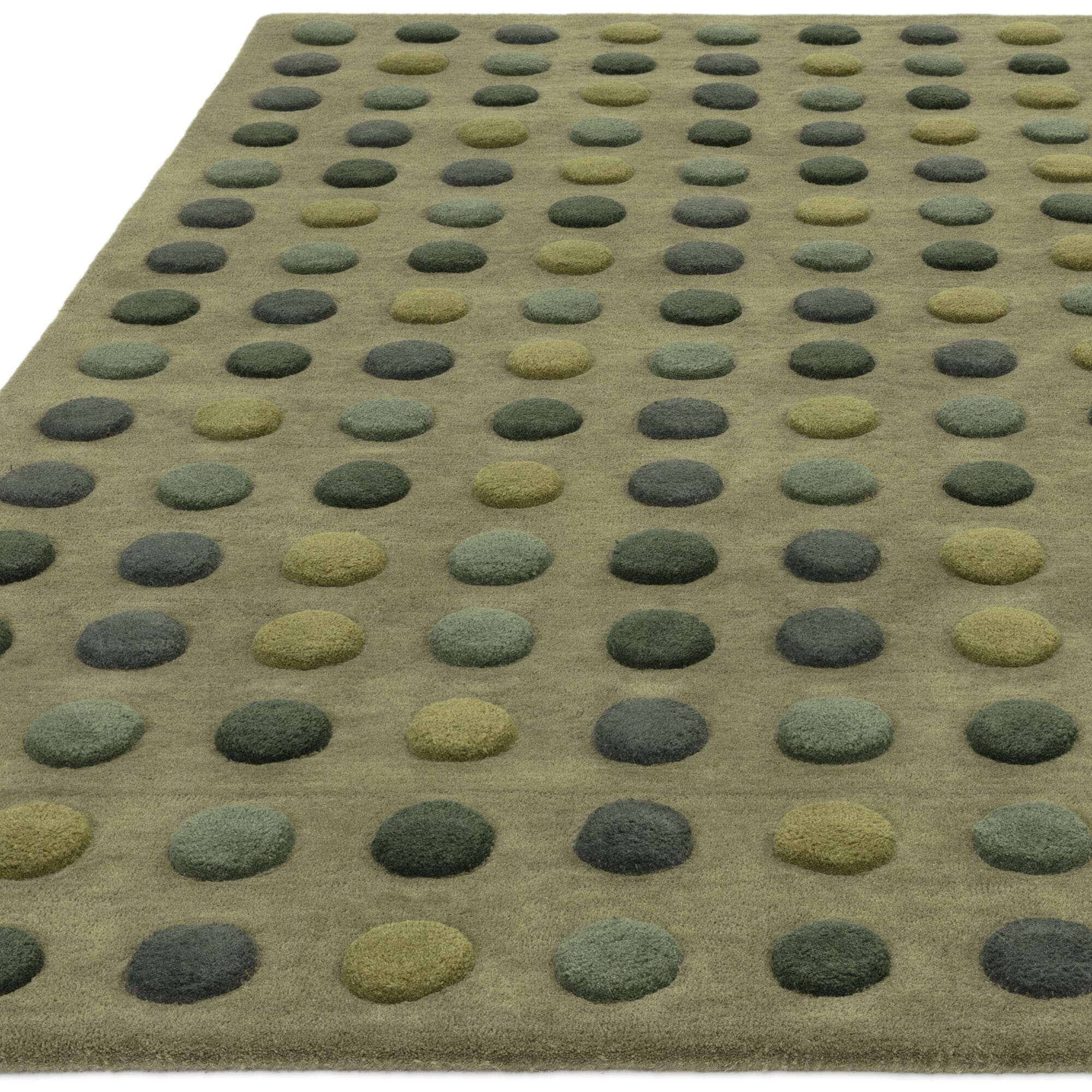 Herhits.com -  Rug Dotty Green Modern Rug