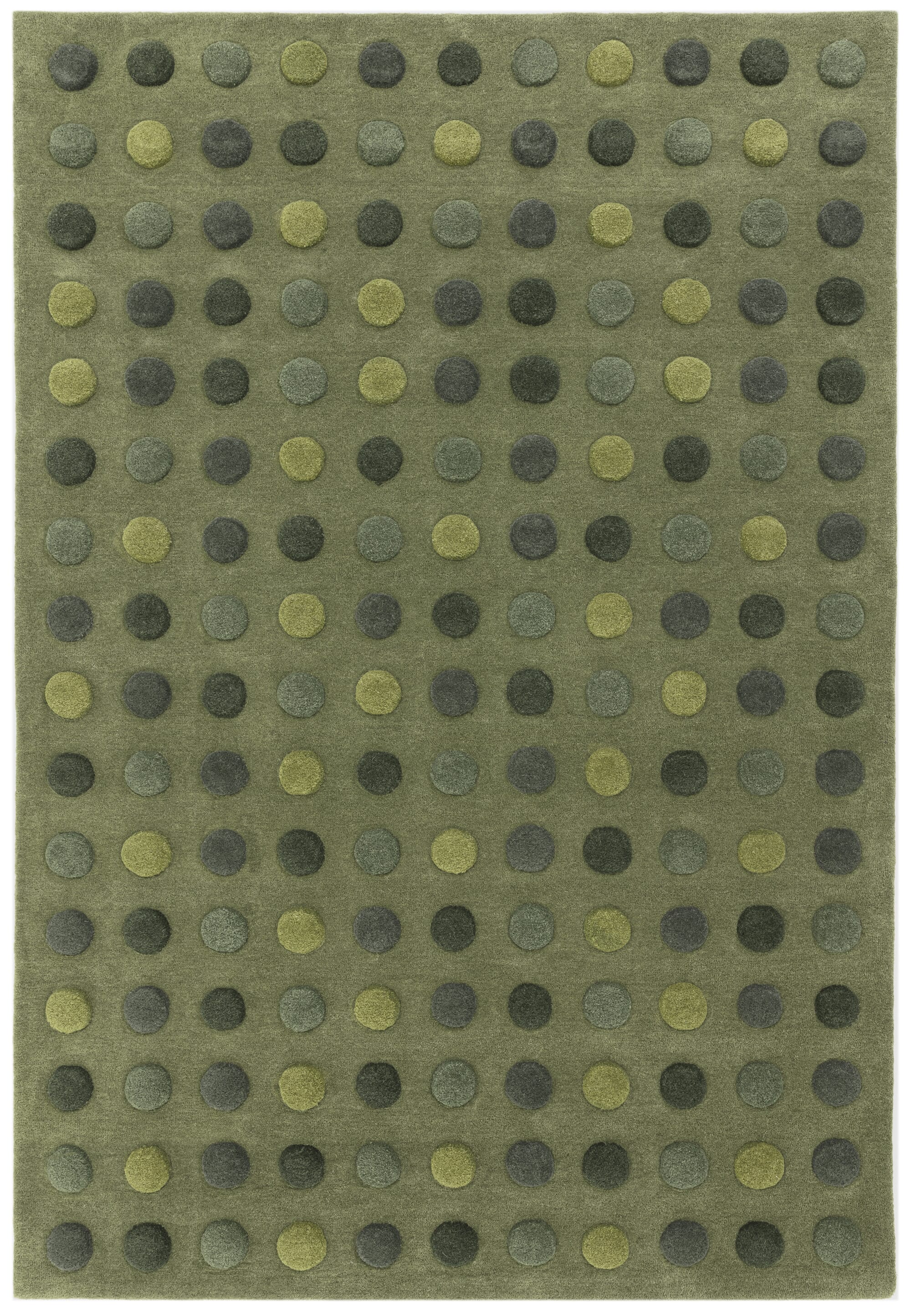 Herhits.com -  Rug Dotty Green Modern Rug