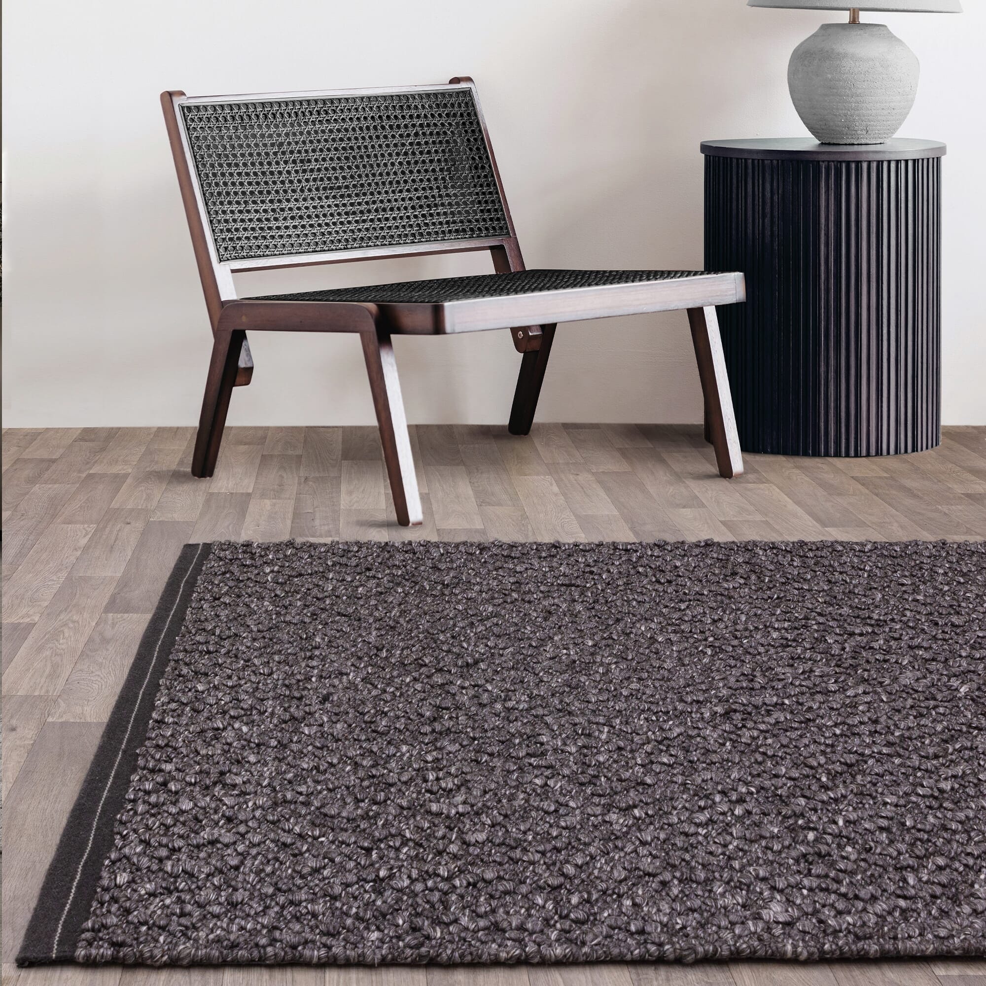 Herhits.com -  Rug Elm Charcoal Boho Rug