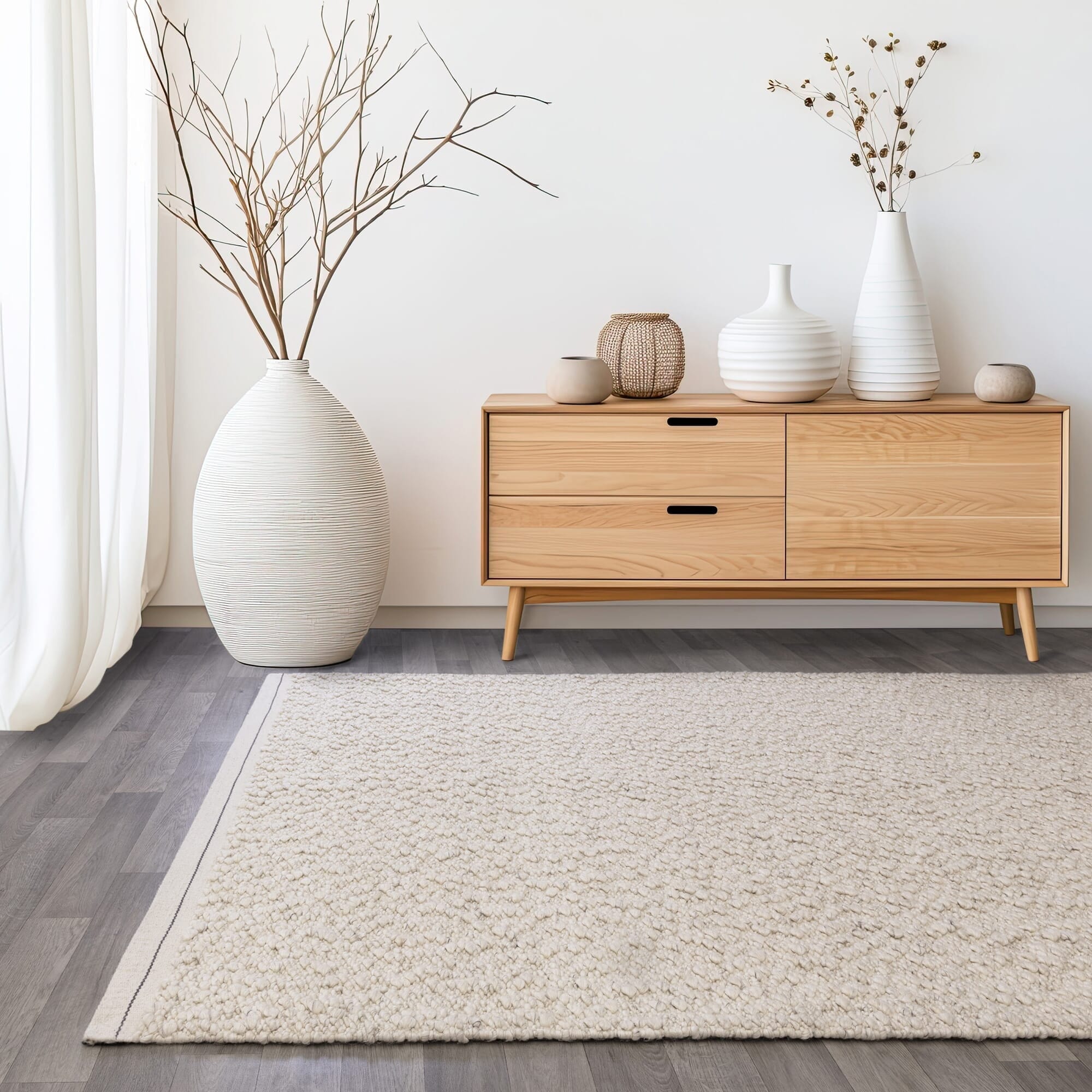 Herhits.com -  Rug Elm Ivory Boho Rug