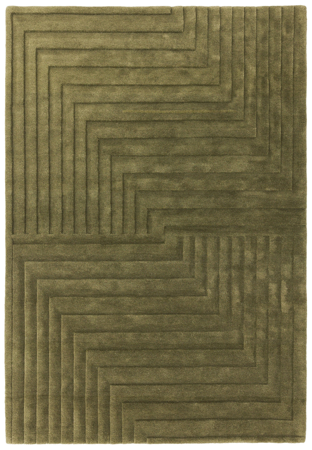 Herhits.com -  Rug Form Green Modern Rug