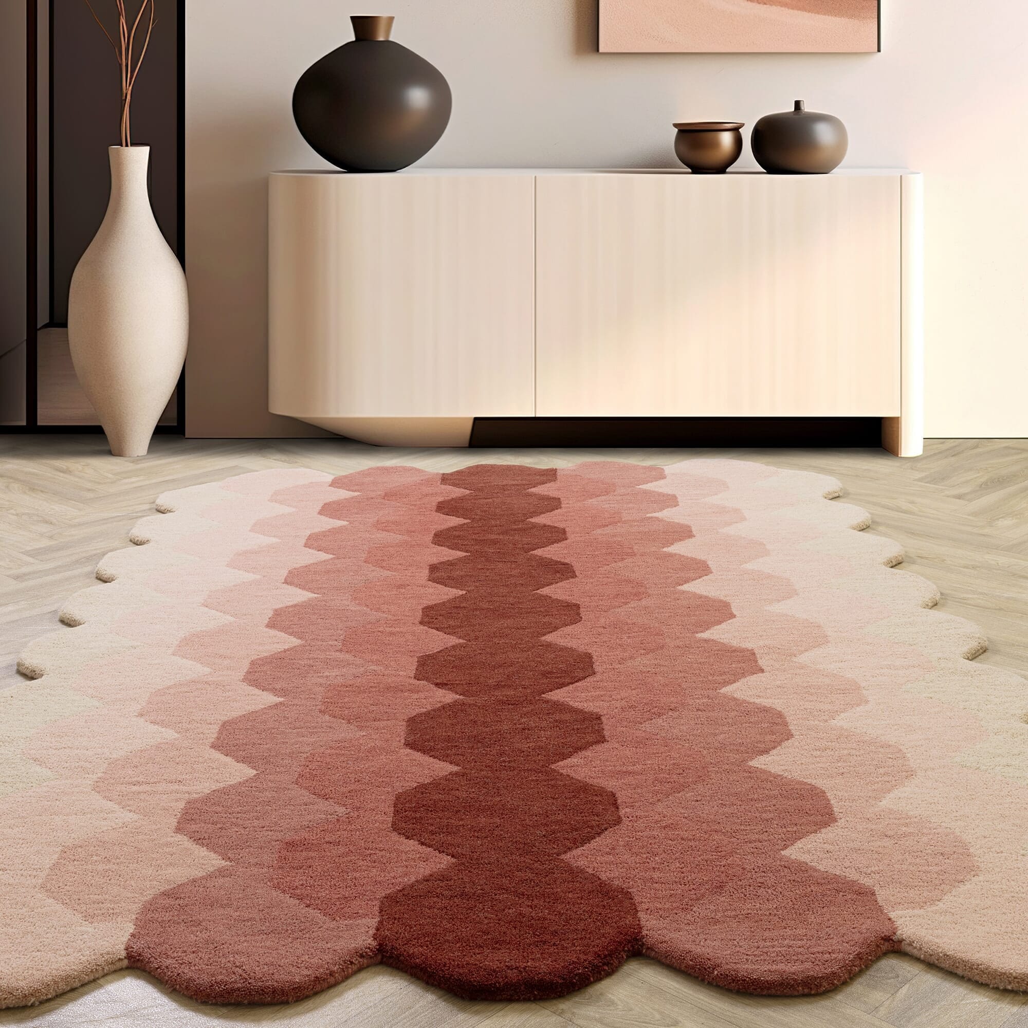 Herhits.com -  Rug Hive Pink Modern Rug