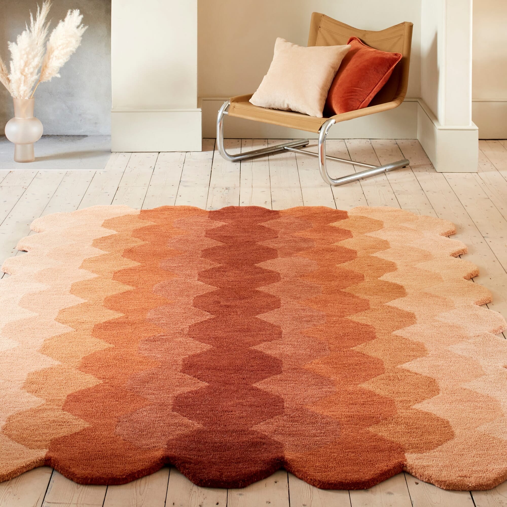 Herhits.com -  Rug Hive Rust Modern Rug