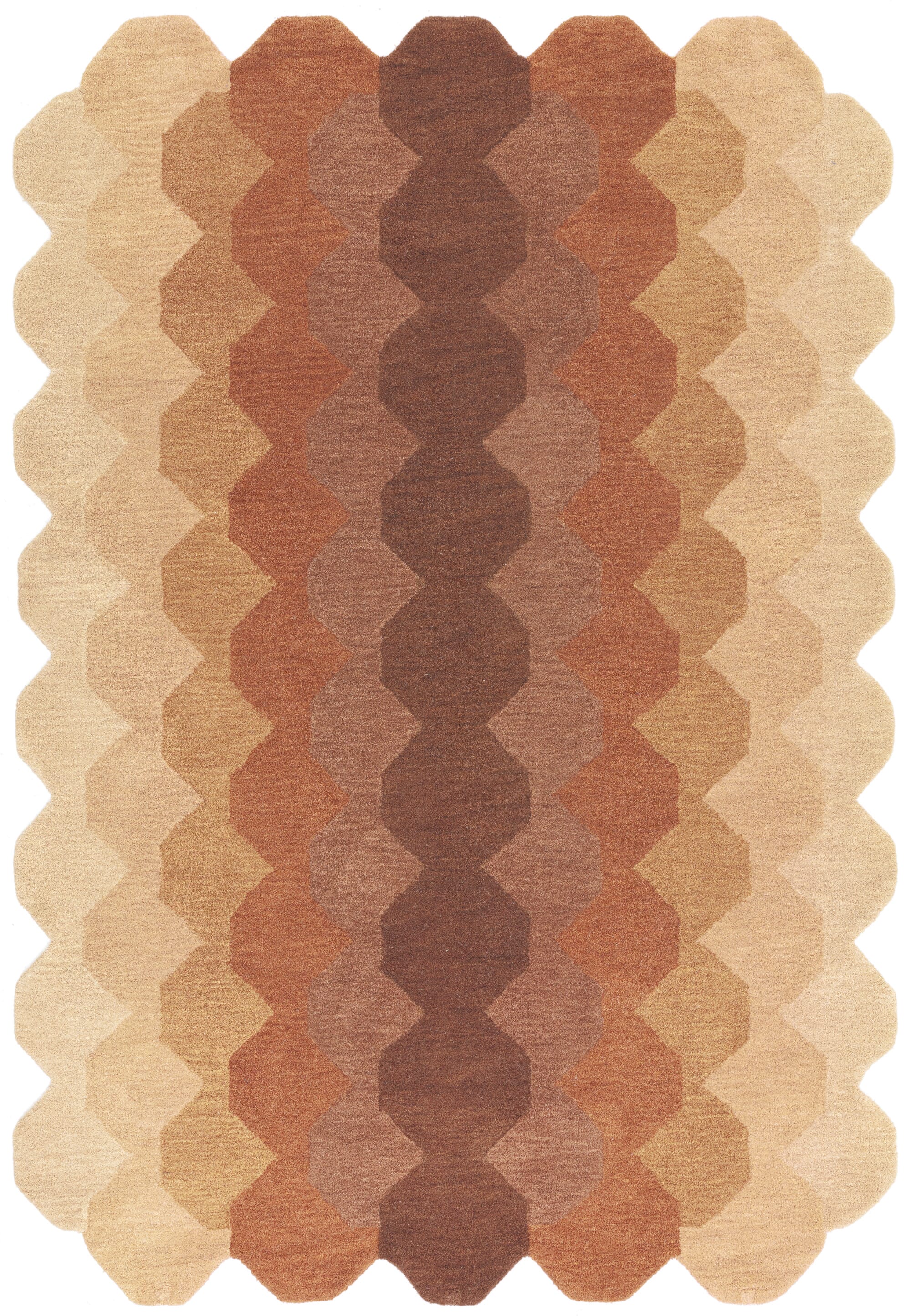 Herhits.com -  Rug Hive Rust Modern Rug