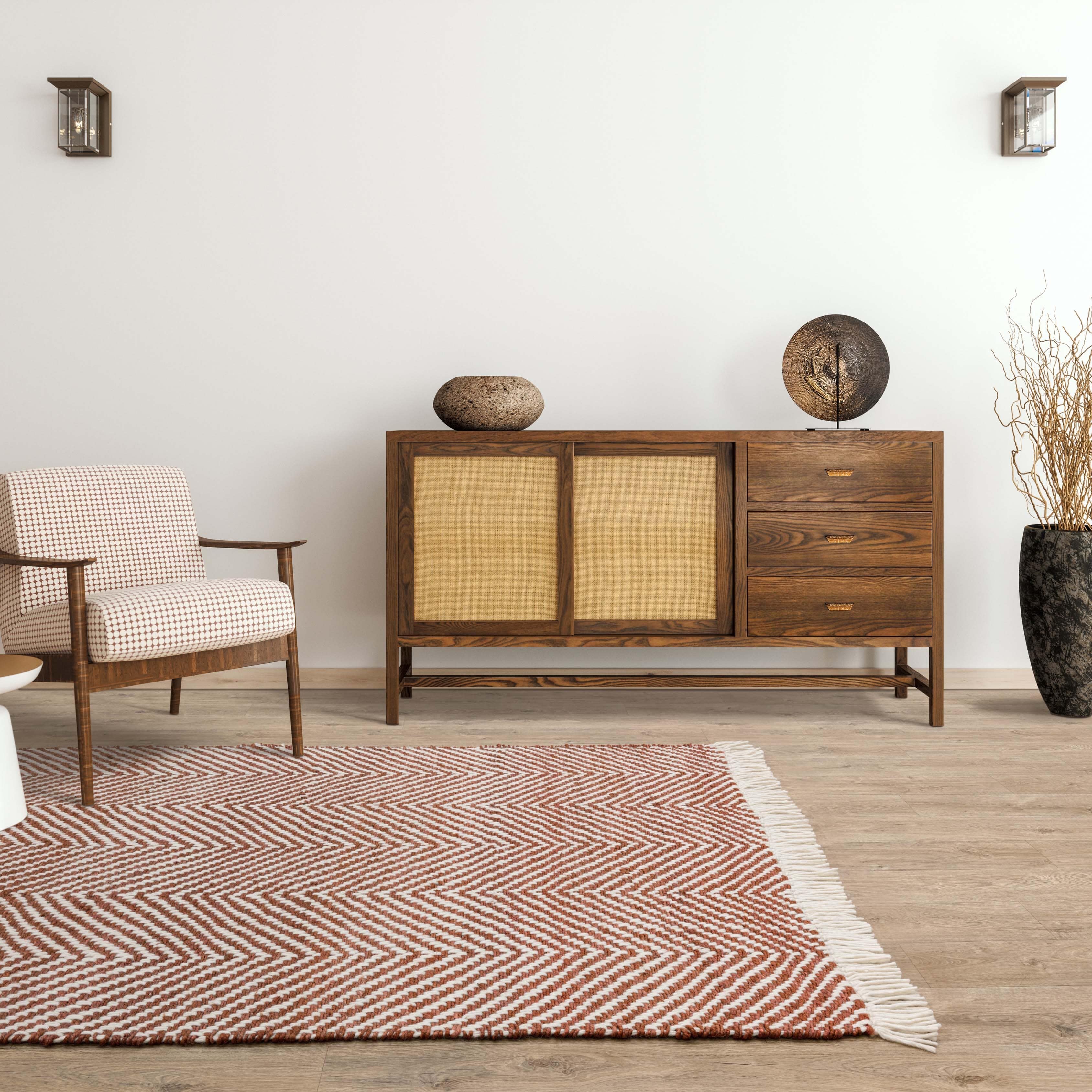 Herhits.com -  Rug Vigo Rust Boho Rug