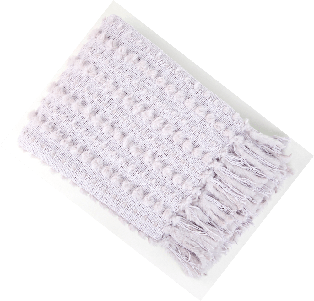 Atmacha Home & Living Throw 127x152 cm / Lilac RABBIT LINE THROW-LILAC 127 X 152 Lilac / 127x152 cm