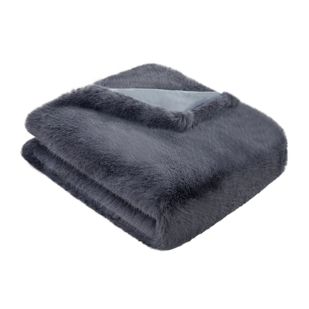 Atmacha Home & Living Throw 130x170 cm / Assorted LONG HAIR FAUX  FUR THROW SLATE  130x170 cm